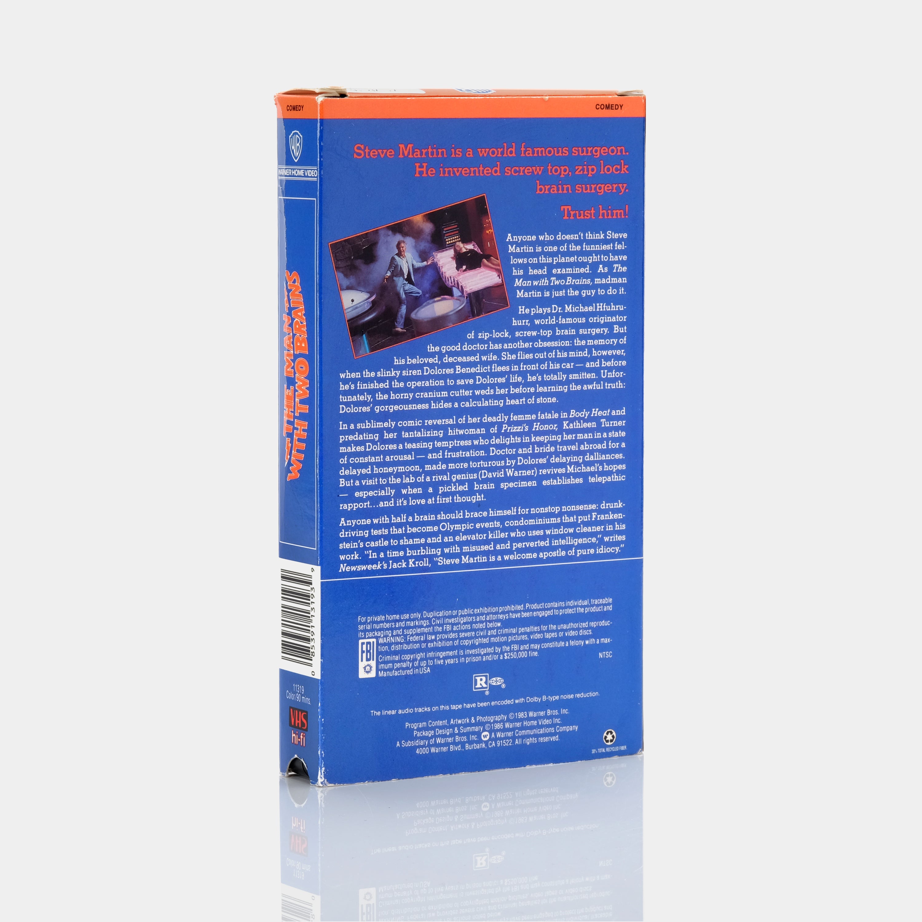The Man with Two Brains VHS Tape
