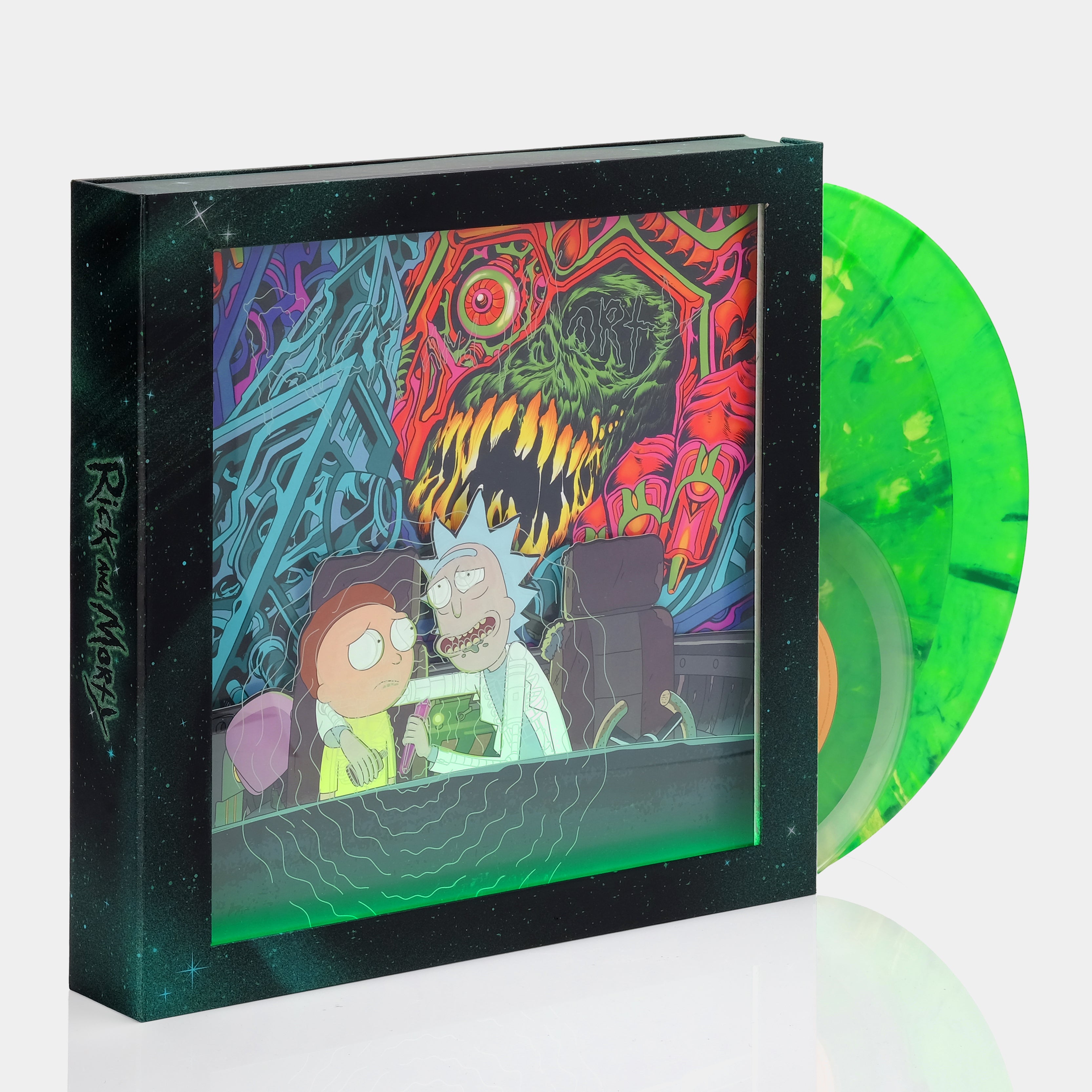 The Rick And Morty Soundtrack 2xLP Portal Colored Vinyl Record + 7" Clear Single