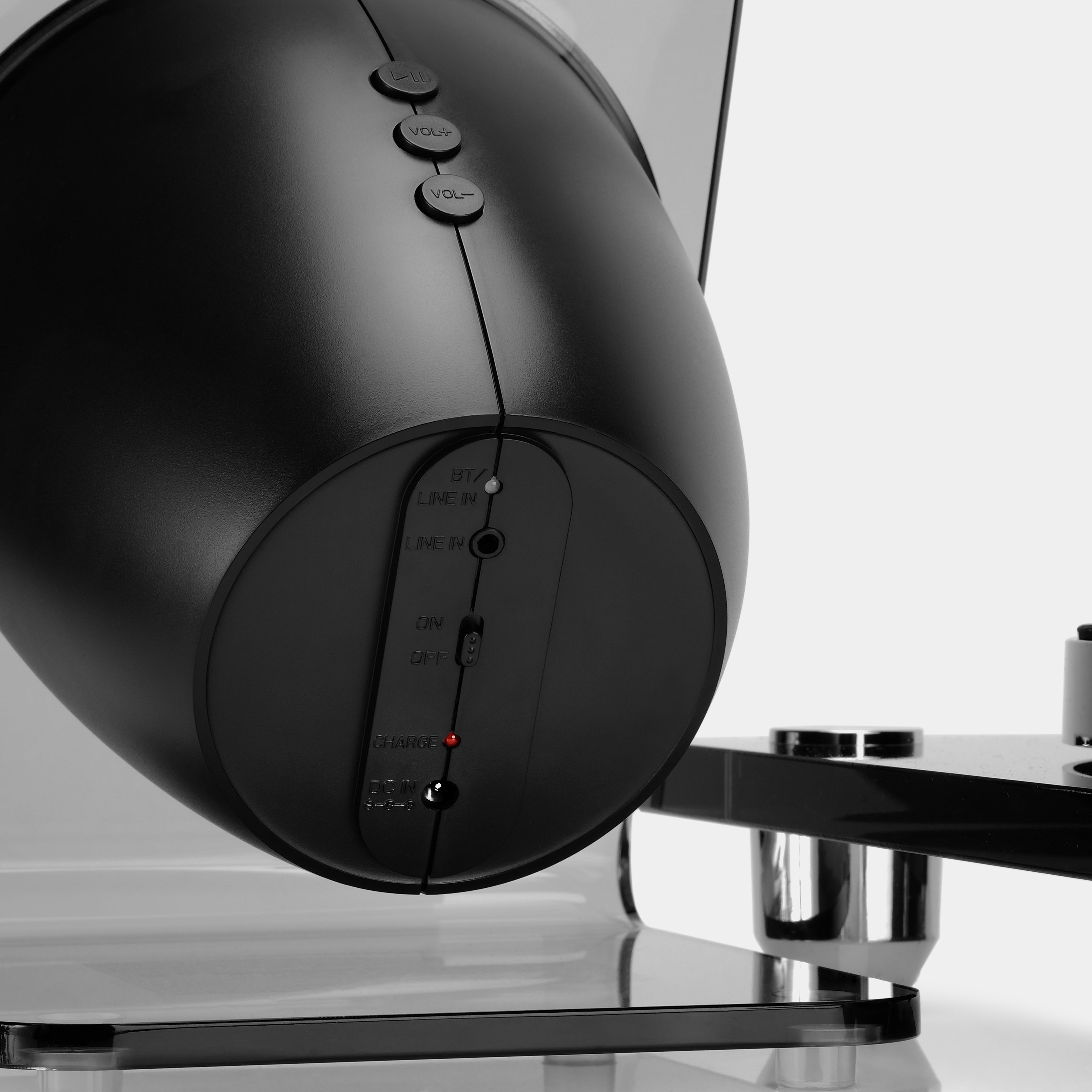 Victrola Acrylic Bluetooth Turntable and Wireless Speakers - Black