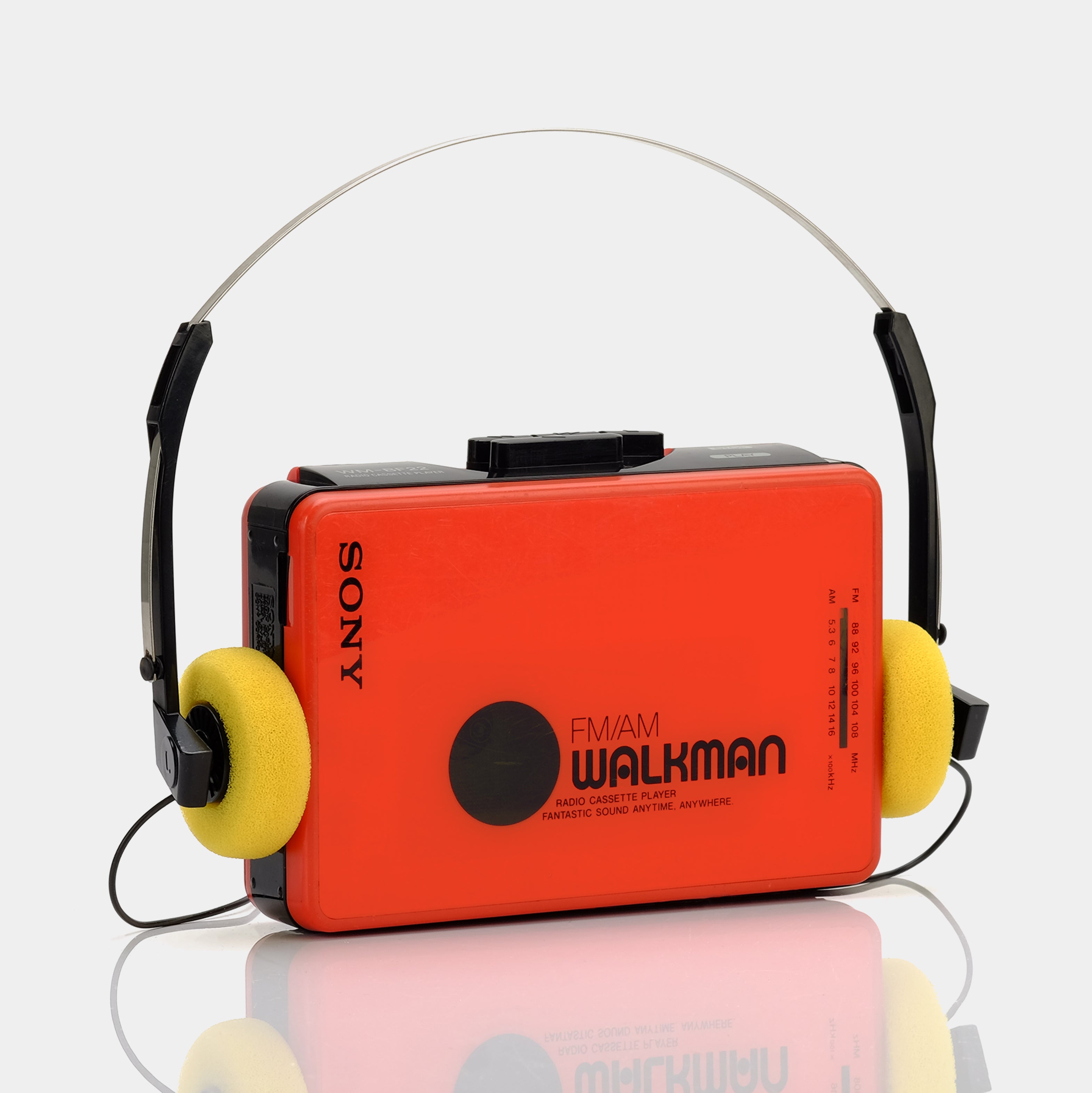 Sony Walkman WM-BF22 Red AM/FM Portable Cassette Player