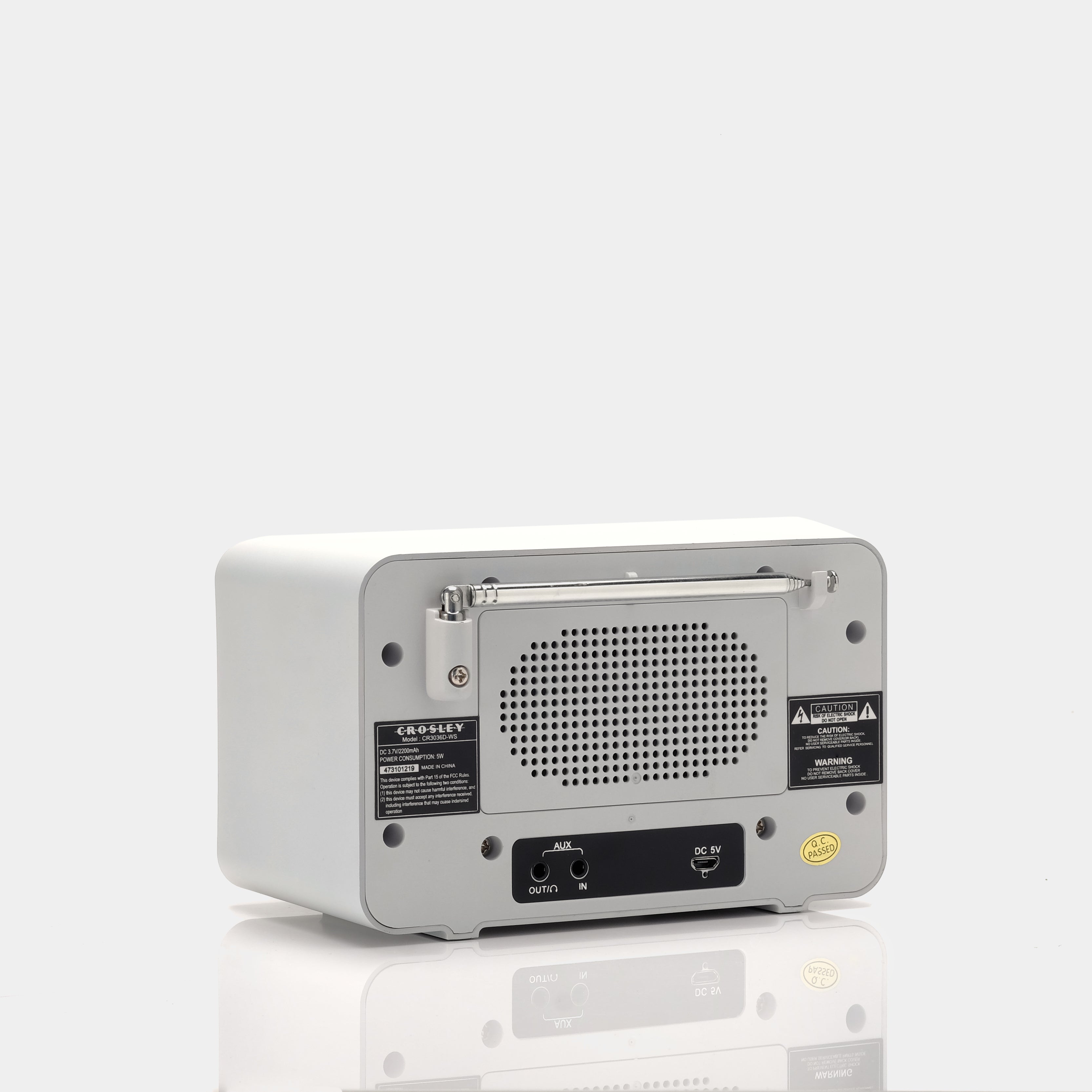 Crosley Tribute White AM/FM Radio with Bluetooth