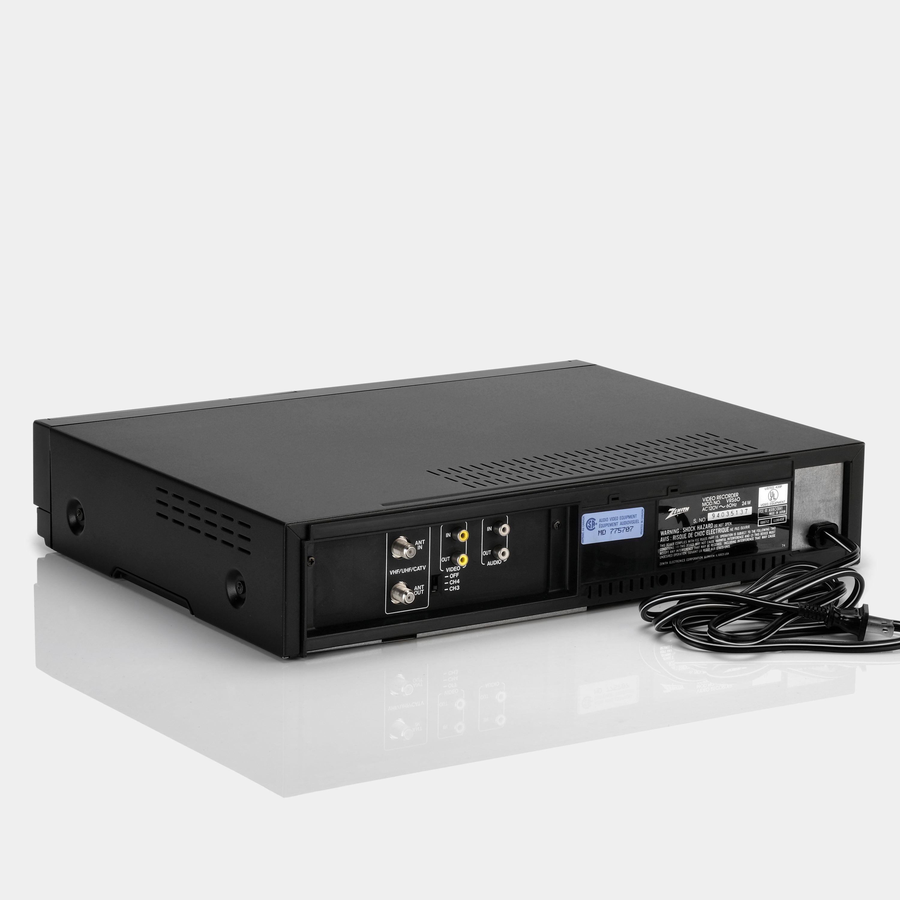 Zenith VRS60 VCR VHS Player