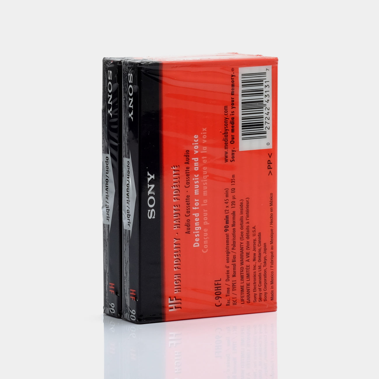 Sony HF90 Type I 90 Min Blank Cassette Tapes (2 Pack)