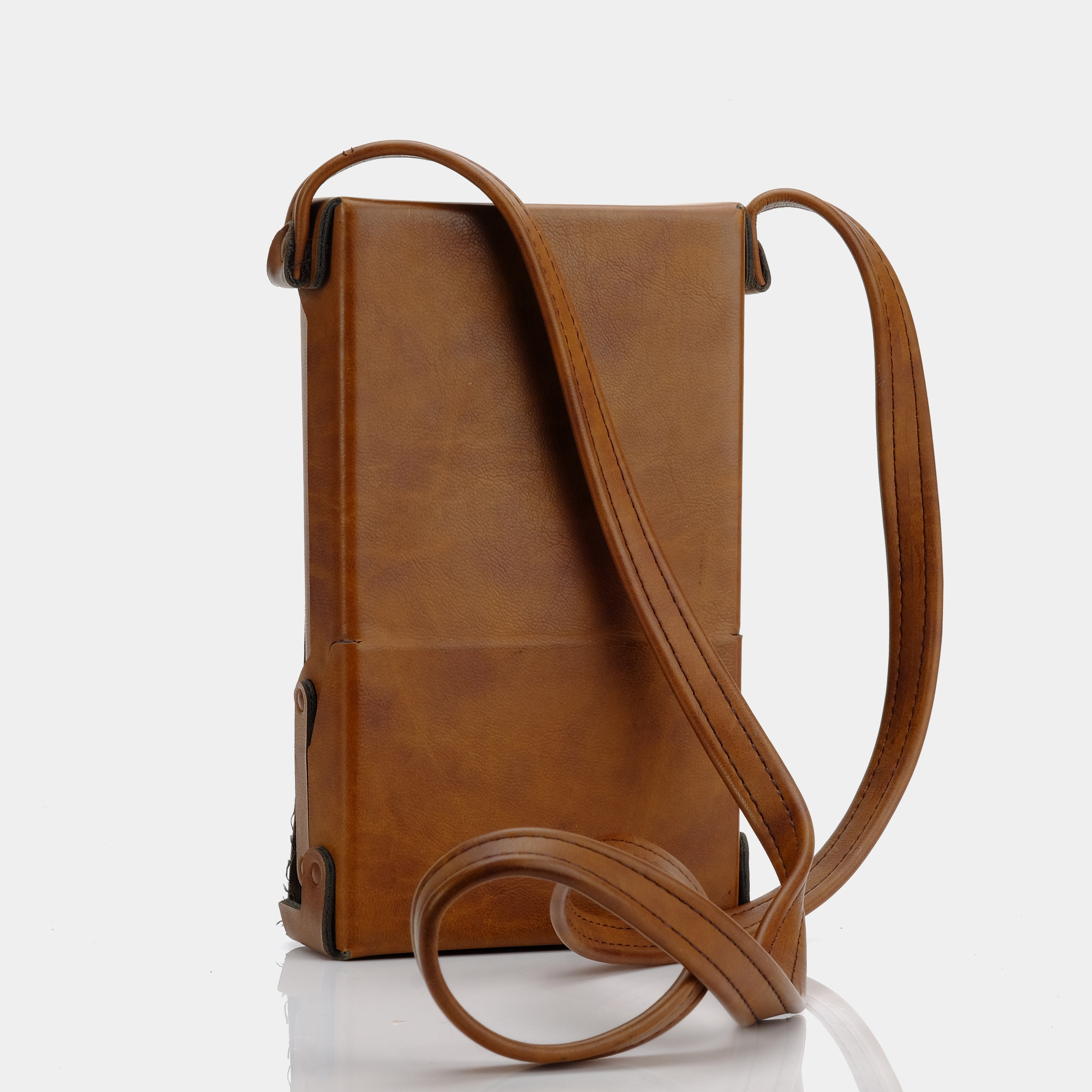 Polaroid SX-70 "Ever-Ready" Style Brown Leather Folding Camera Case