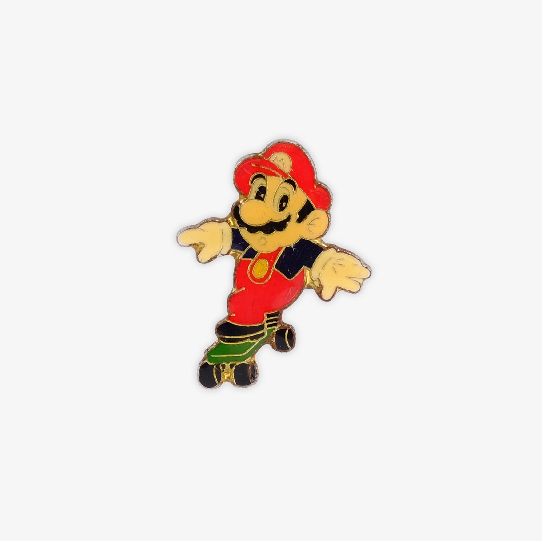 Nintendo Mario Skateboarding 1988 Vintage Enamel Pin
