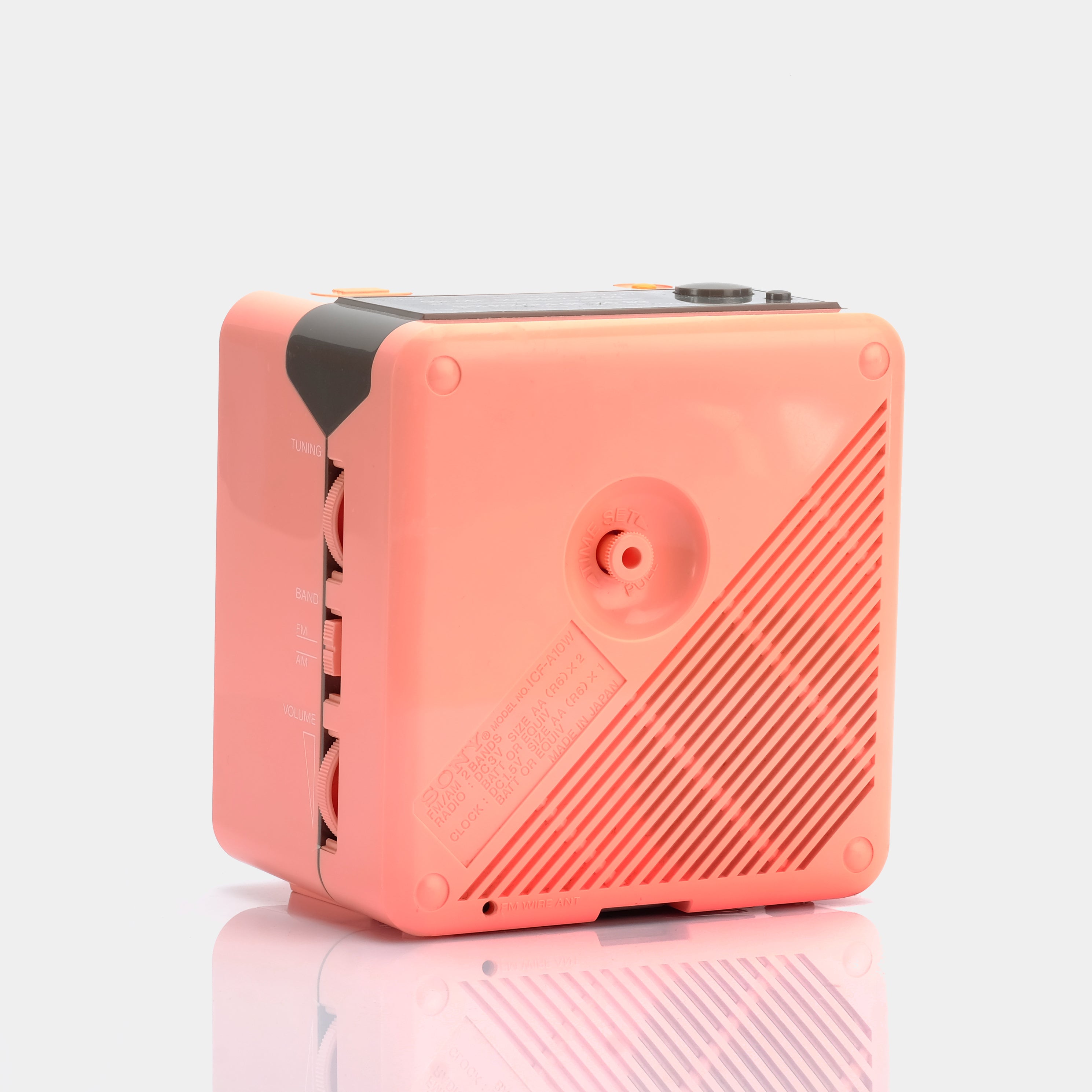 Sony ICF-A10W Pink AM/FM Alarm Clock Radio