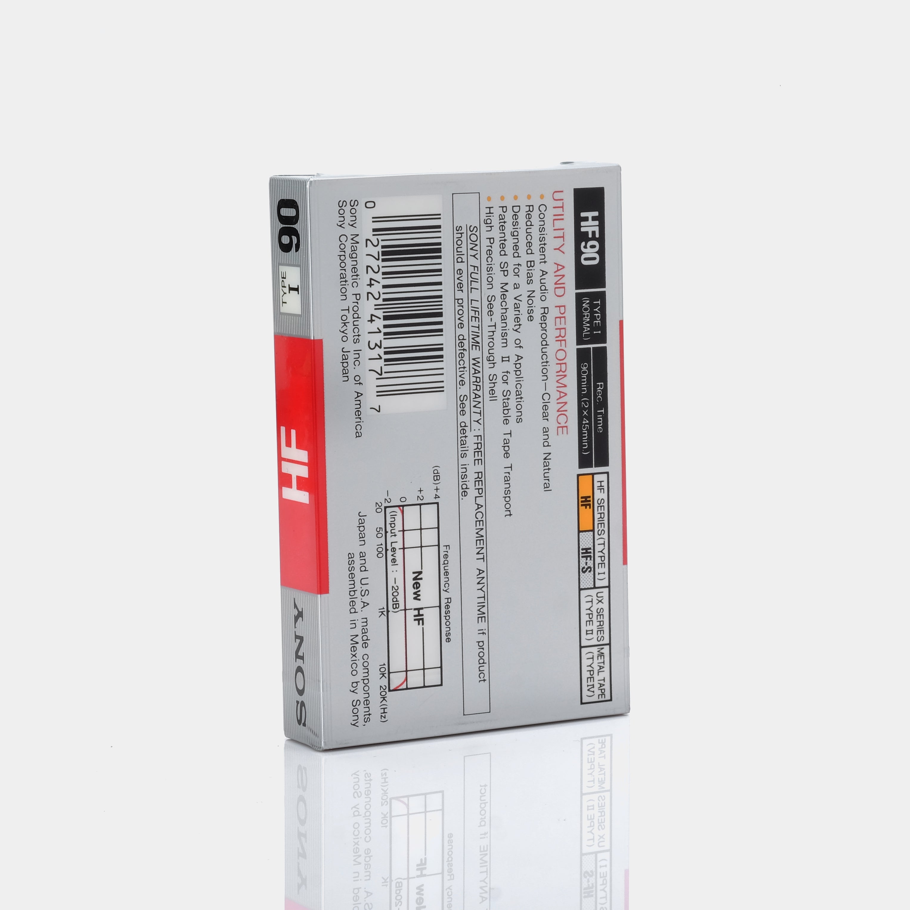 Sony HF90 Type I 90 Min Blank Cassette Tape