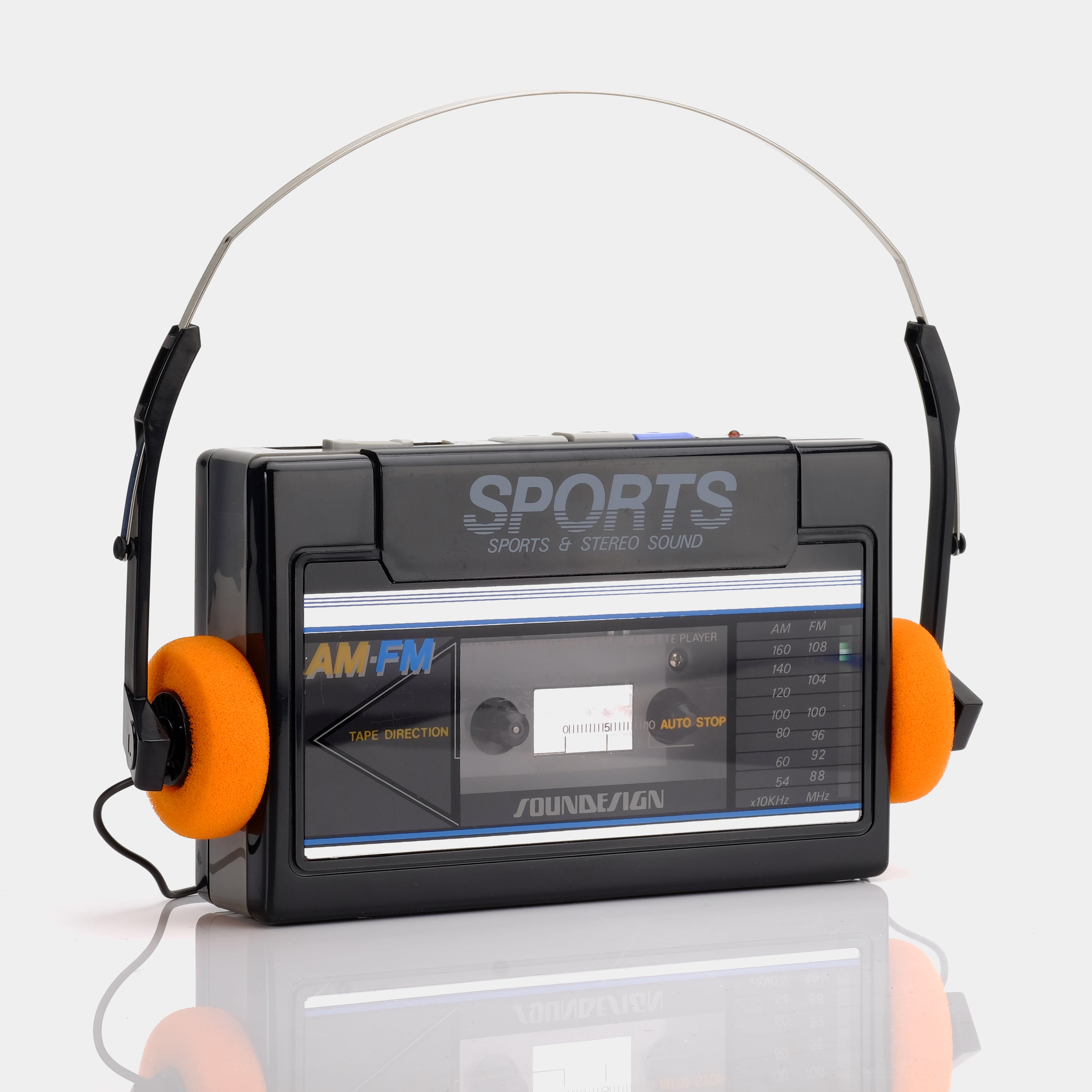 Soundesign Sports 4369BLK AM/FM Portable Cassette Player
