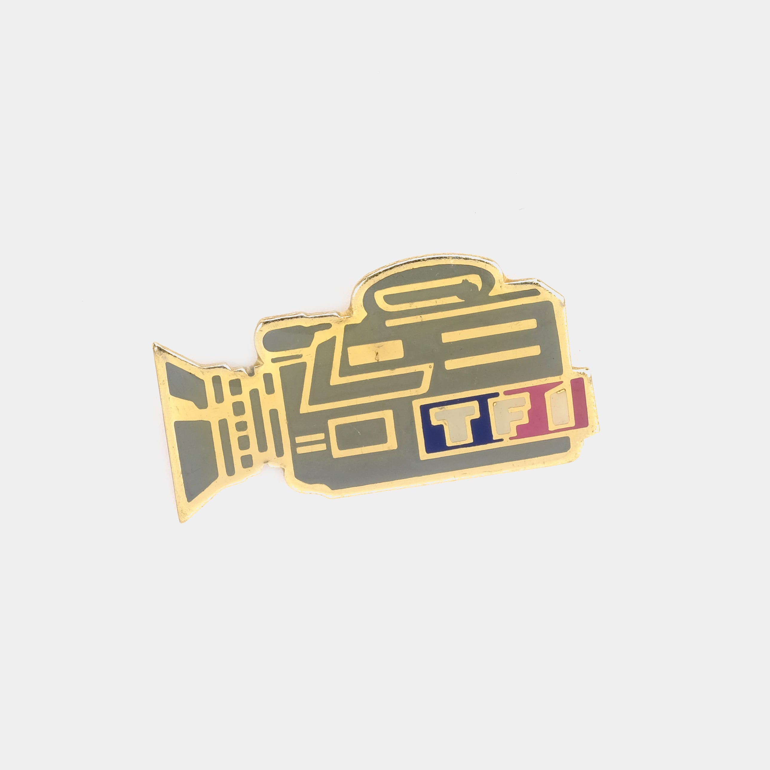TF1 Video Camera Vintage Enamel Pin