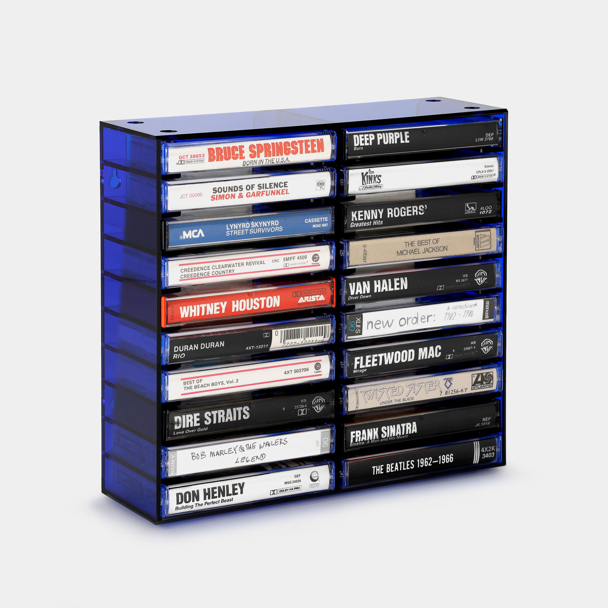 Acrylic Cassette Tape Storage Rack for 20 Cassettes