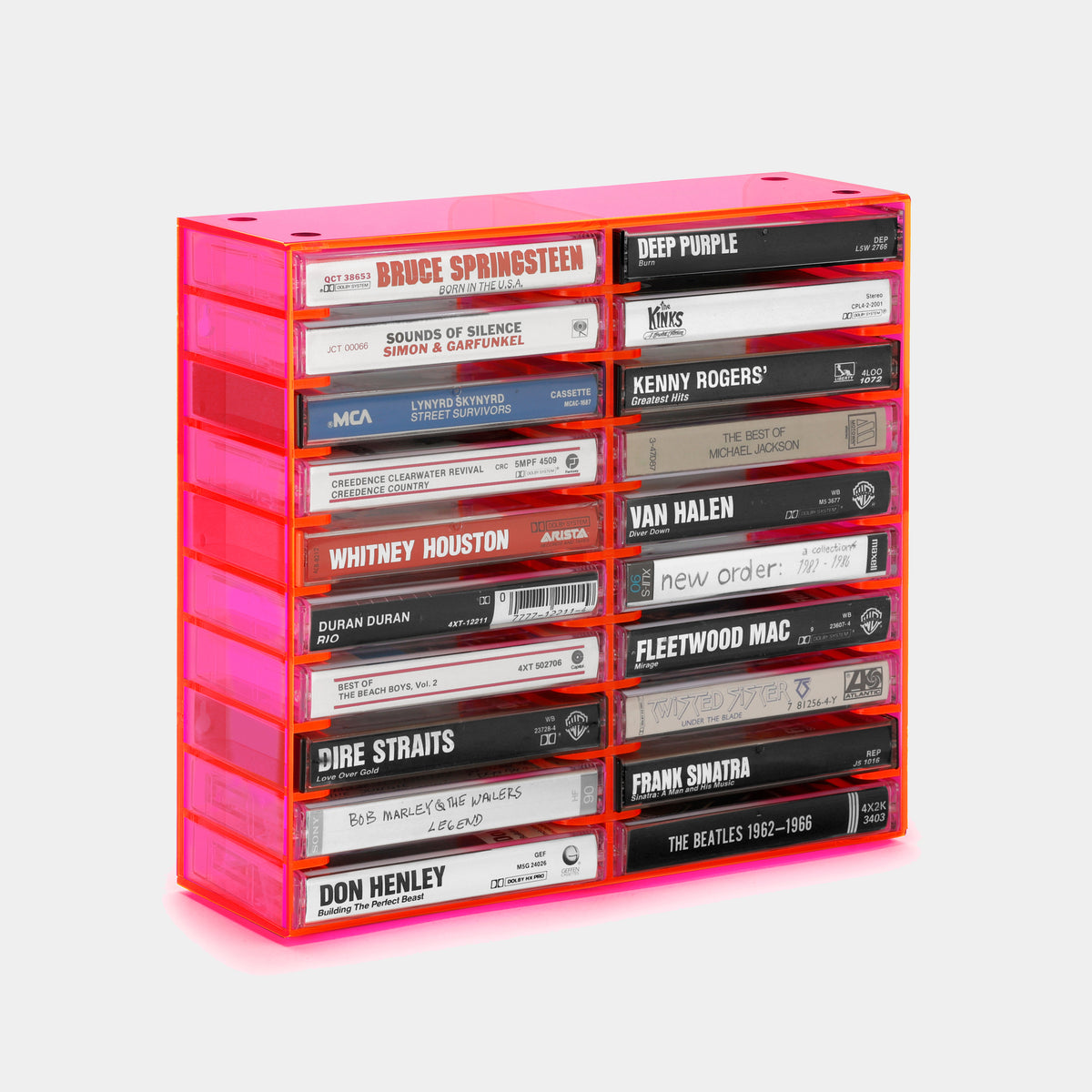 Acrylic Cassette Tape Storage Rack for 20 Cassettes