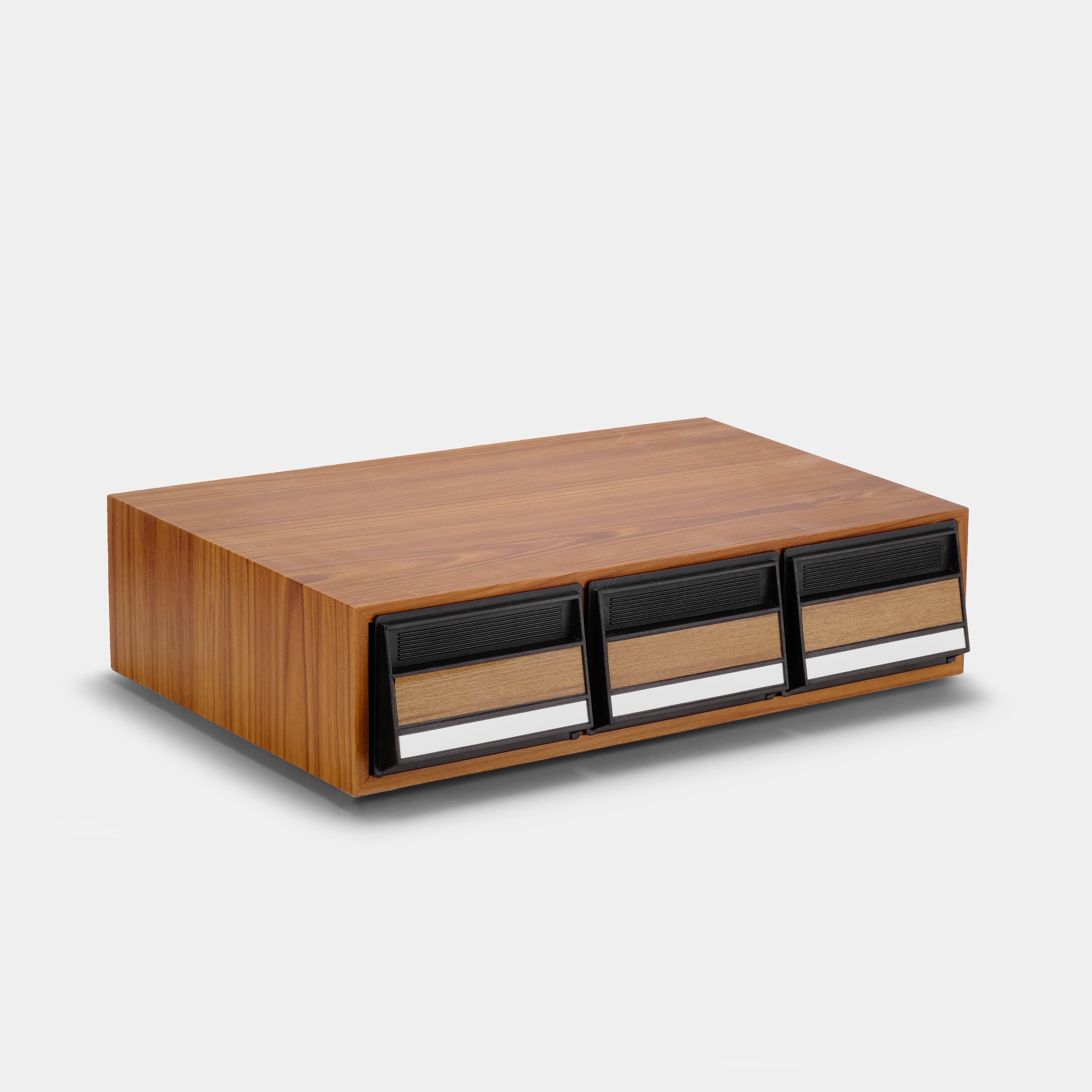 Wood Cassette Tape Storage Drawers