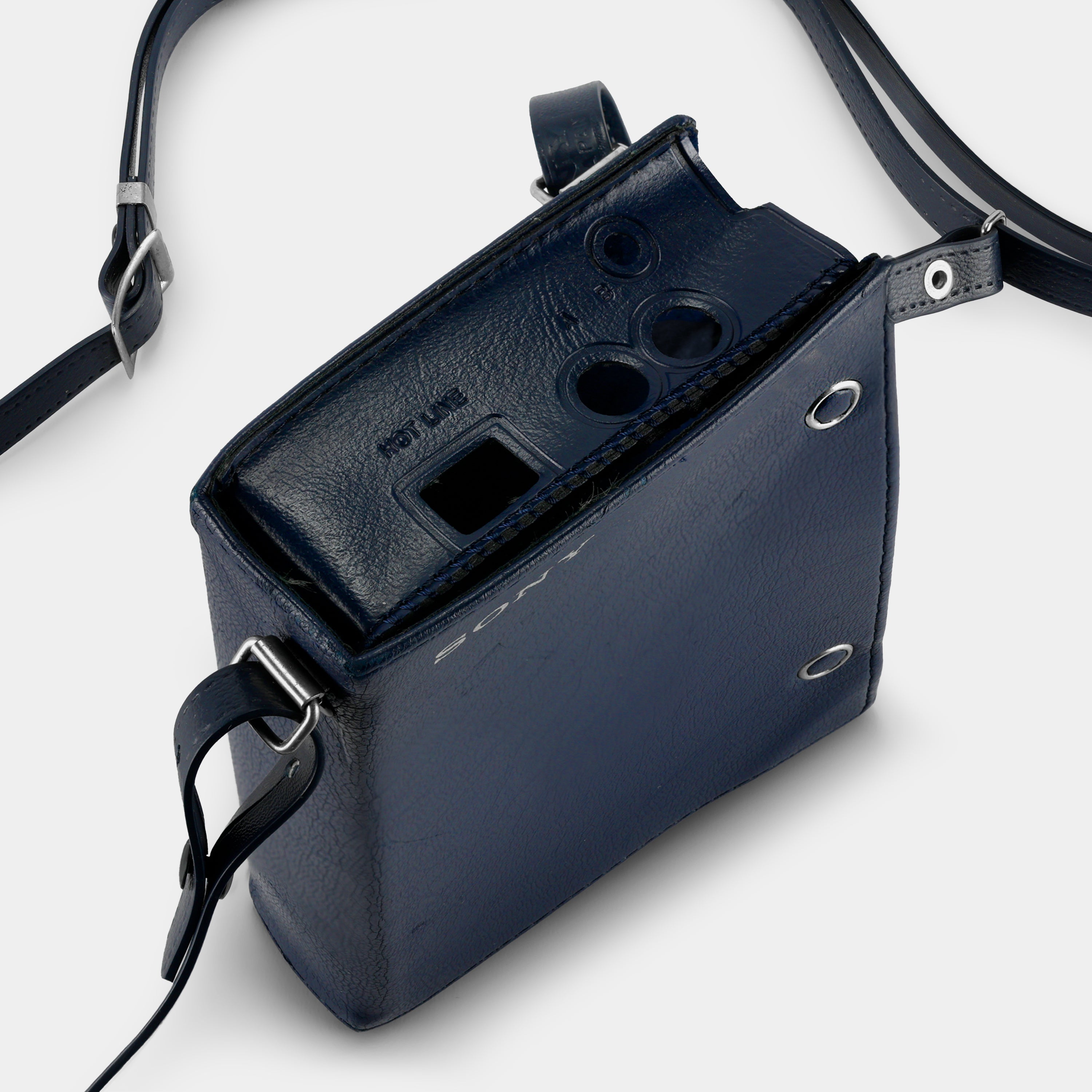 Sony TPS-L2 Blue Leather Portable Cassette Player Case with Strap