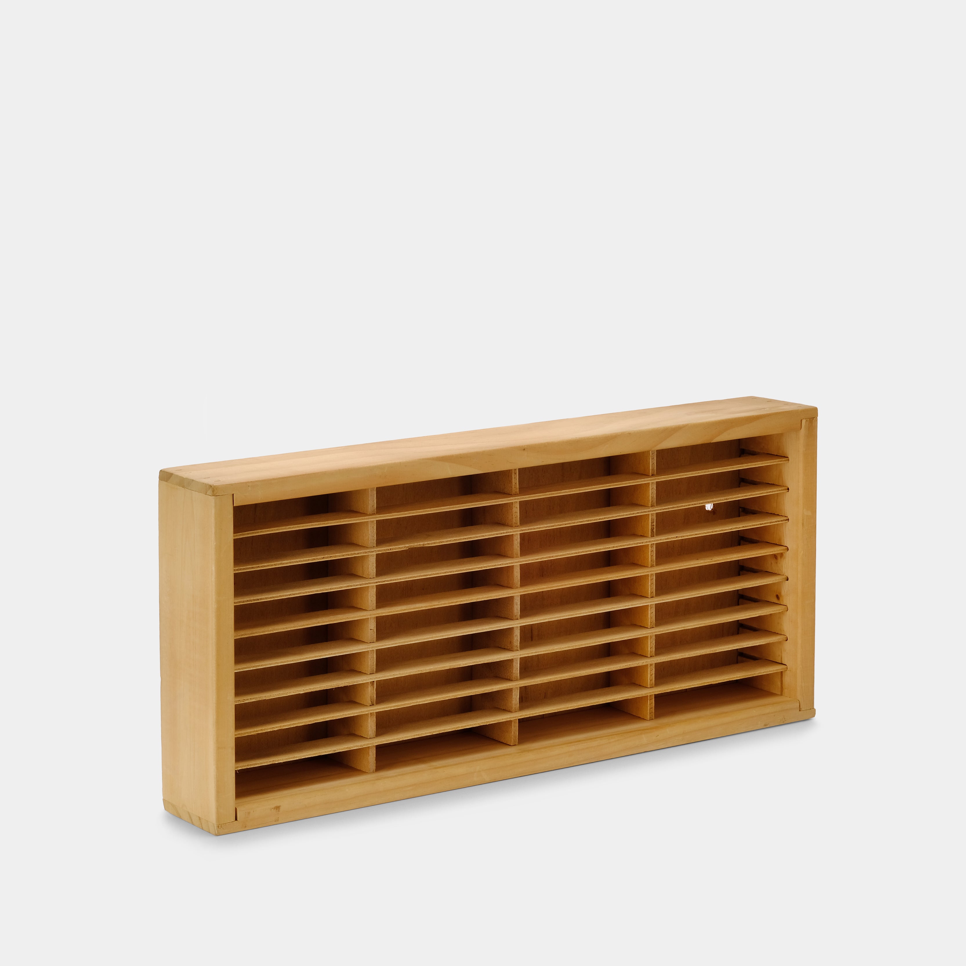 Napa Valley Box Company Wood Cassette Storage Shelf for 36 Cassettes