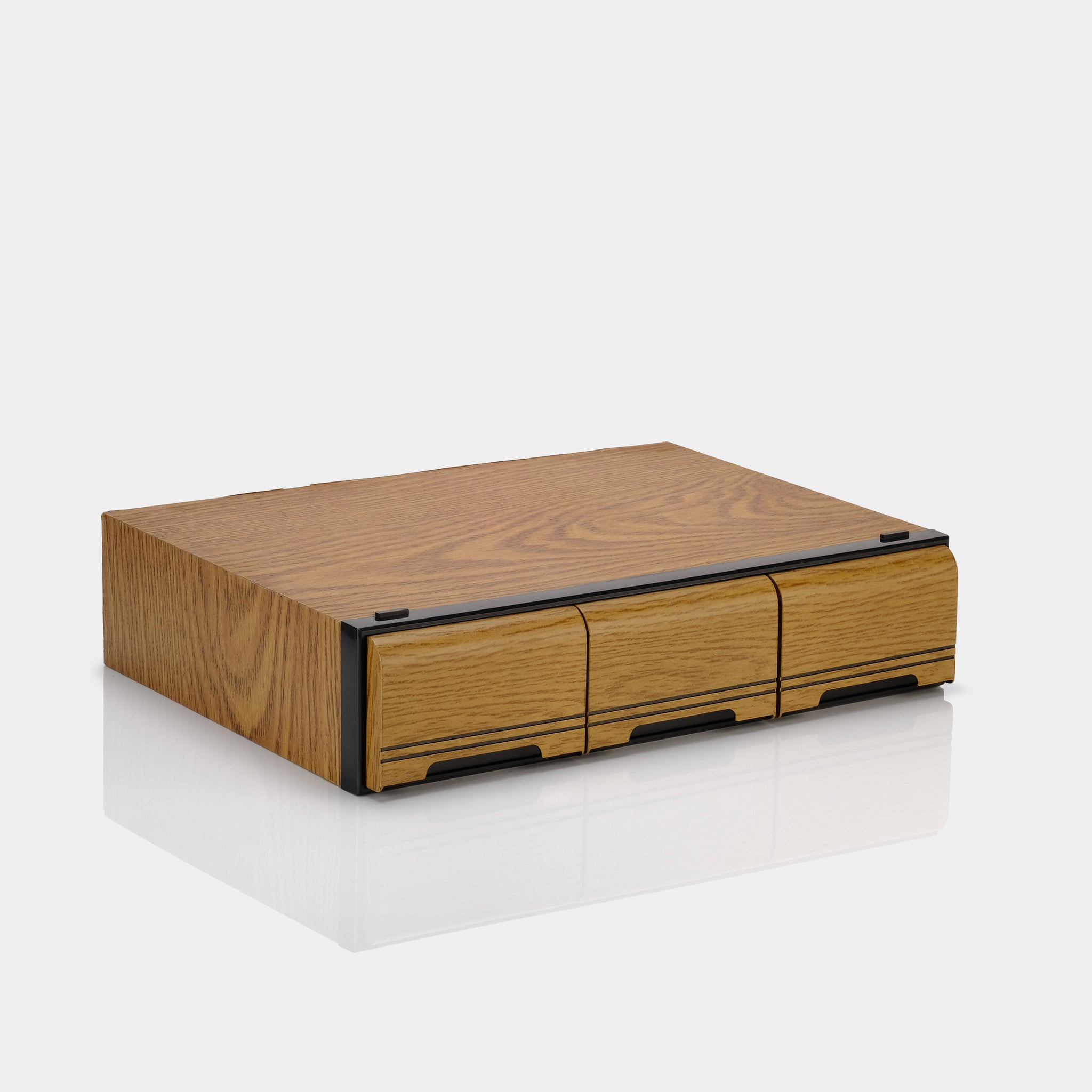 Wood Veneer Cassette Storage Drawers