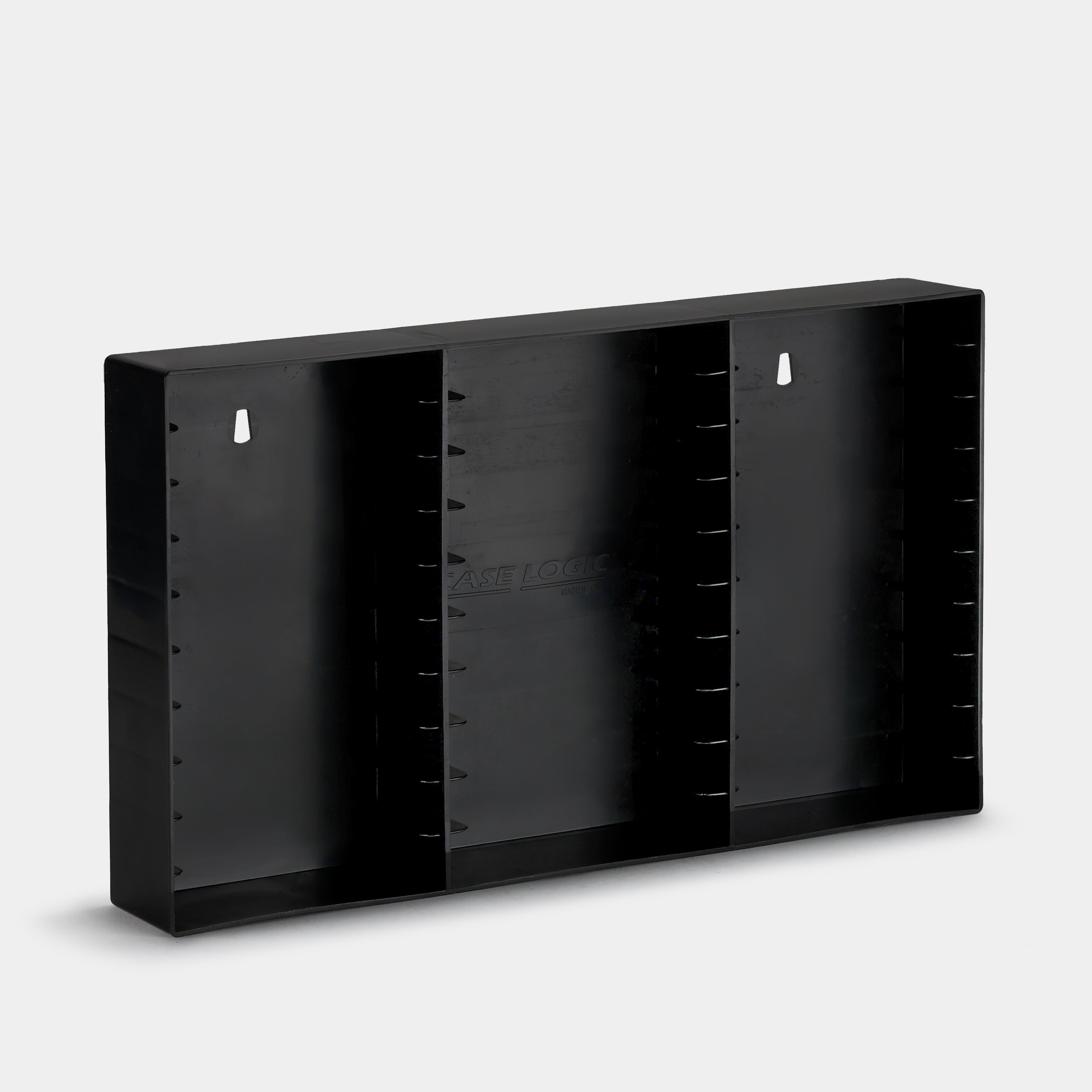 Case Logic Black Plastic Wall Mount Cassette Storage 30 Cassettes