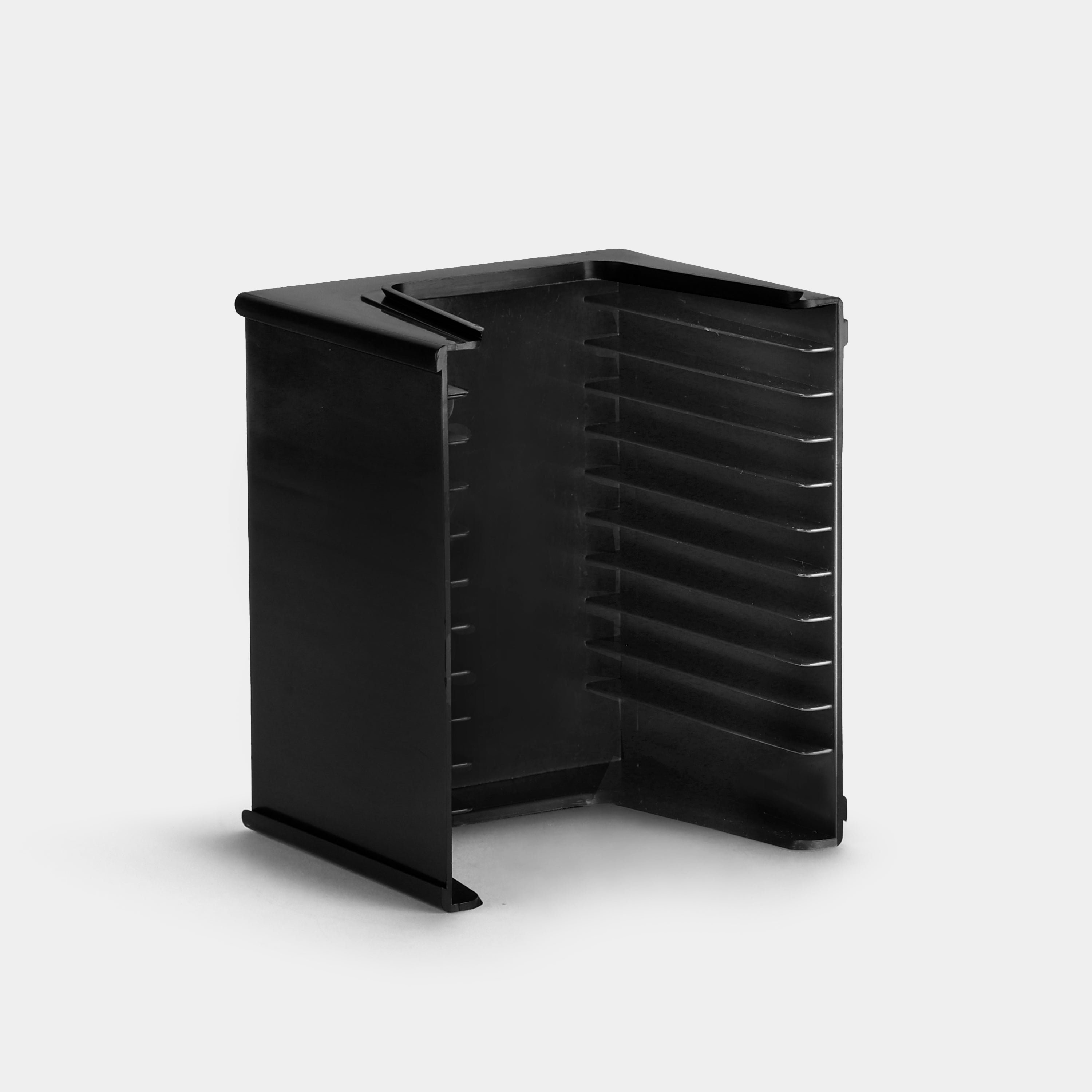 Small Black Plastic CD Storage Rack for 10 CDs