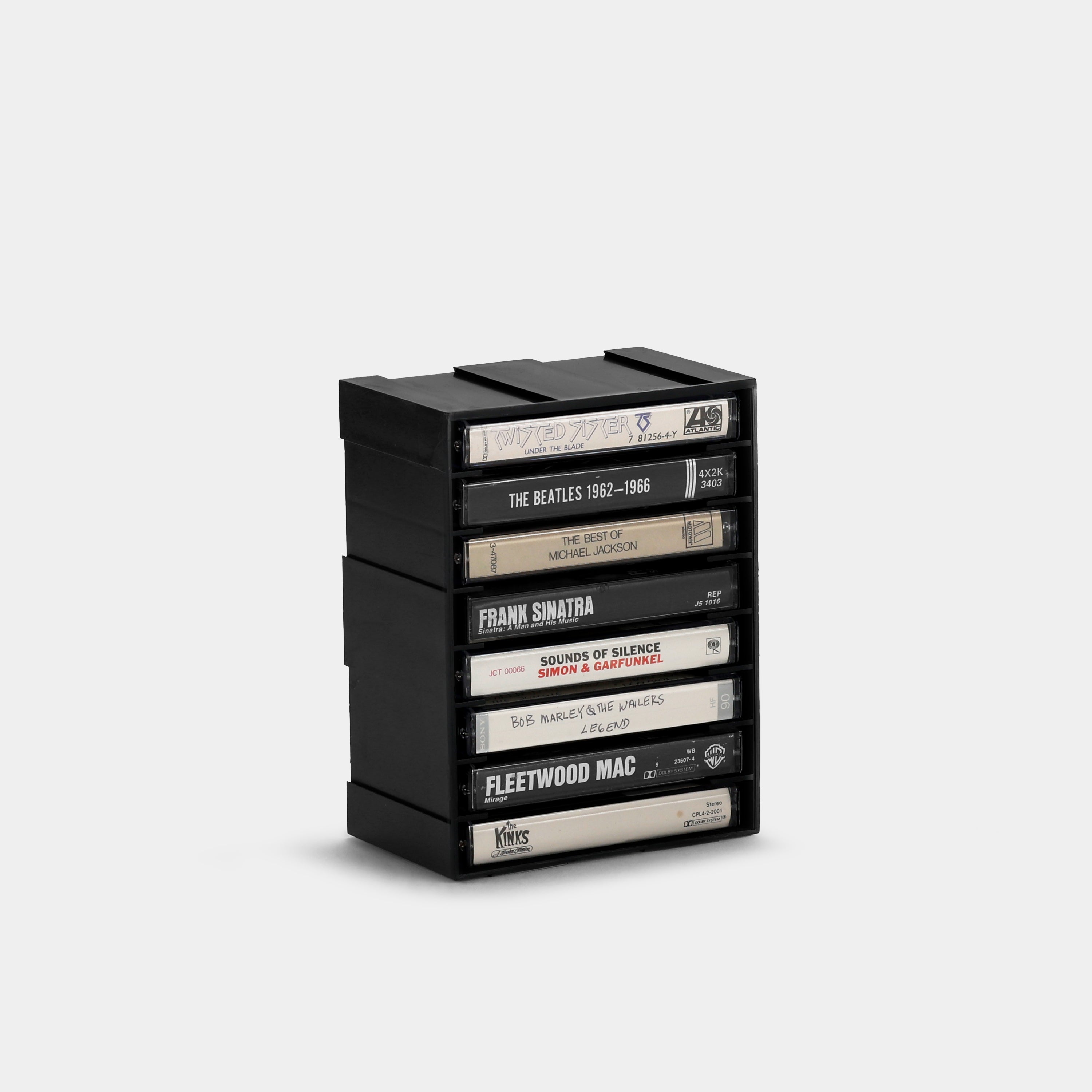 Small Black Cassette Tape Storage Stand