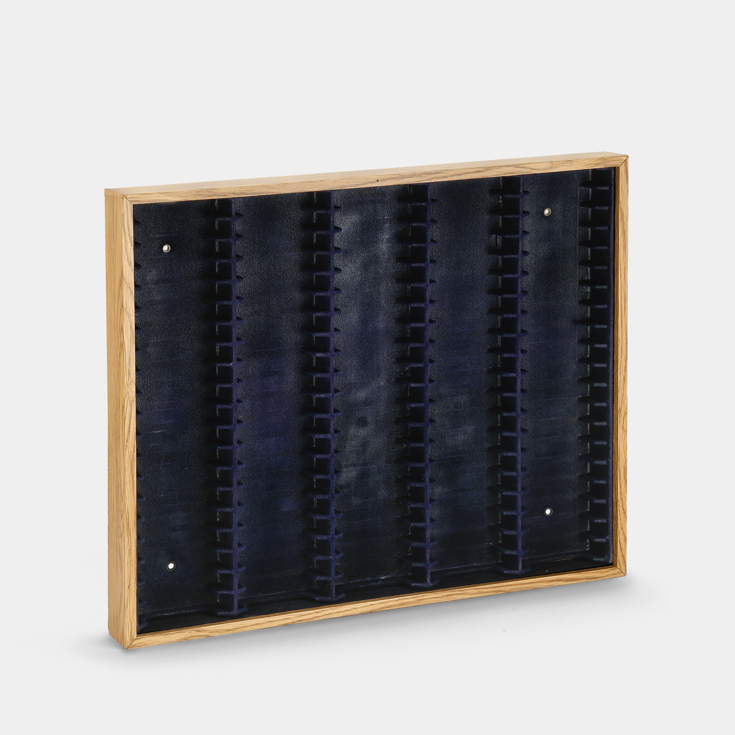 Wood Veneer Cassette Storage Rack for 100 Cassettes