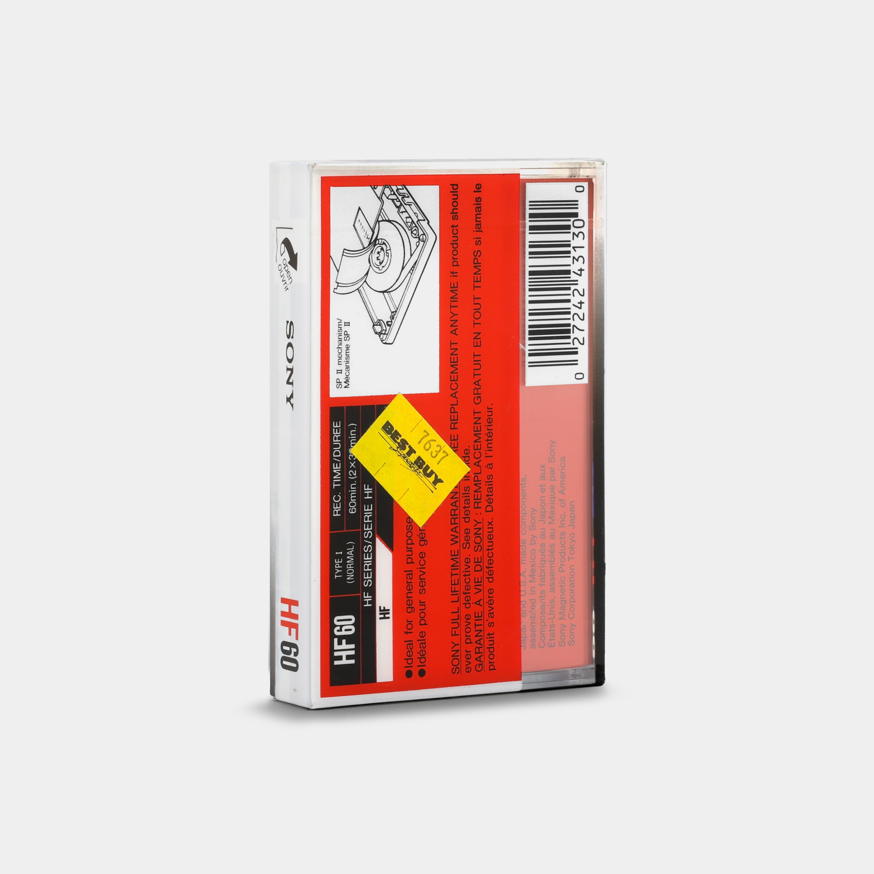 Sony HF60 Type I 60 Min Blank Cassette Tape