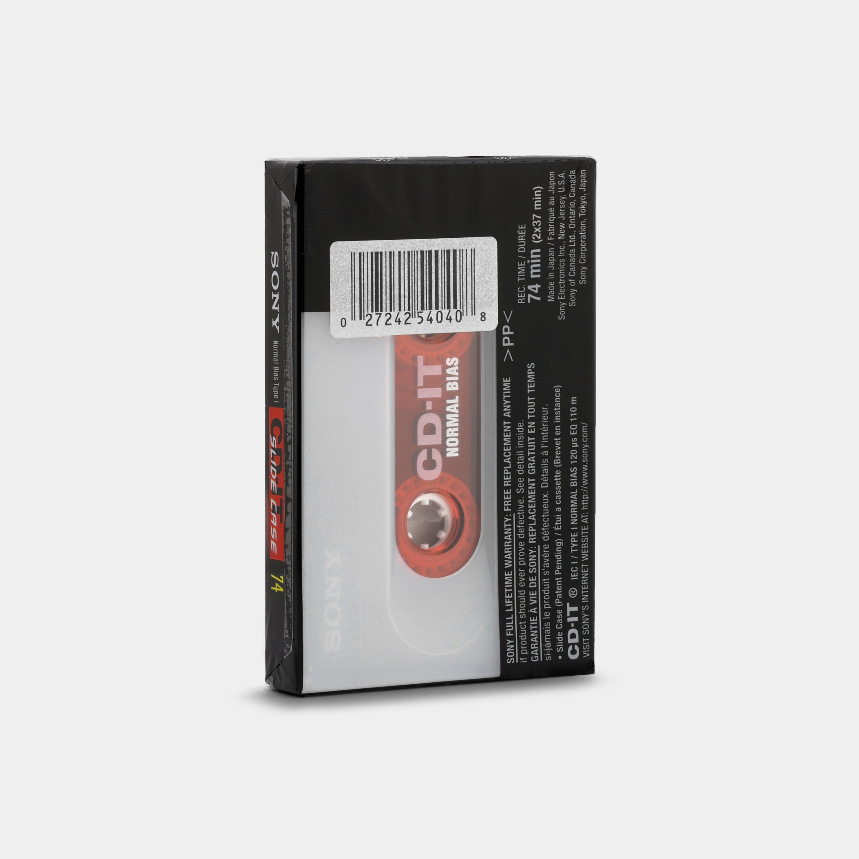 Sony CD-IT Type I 74 Min Slide Case Blank Recordable Cassette Tape