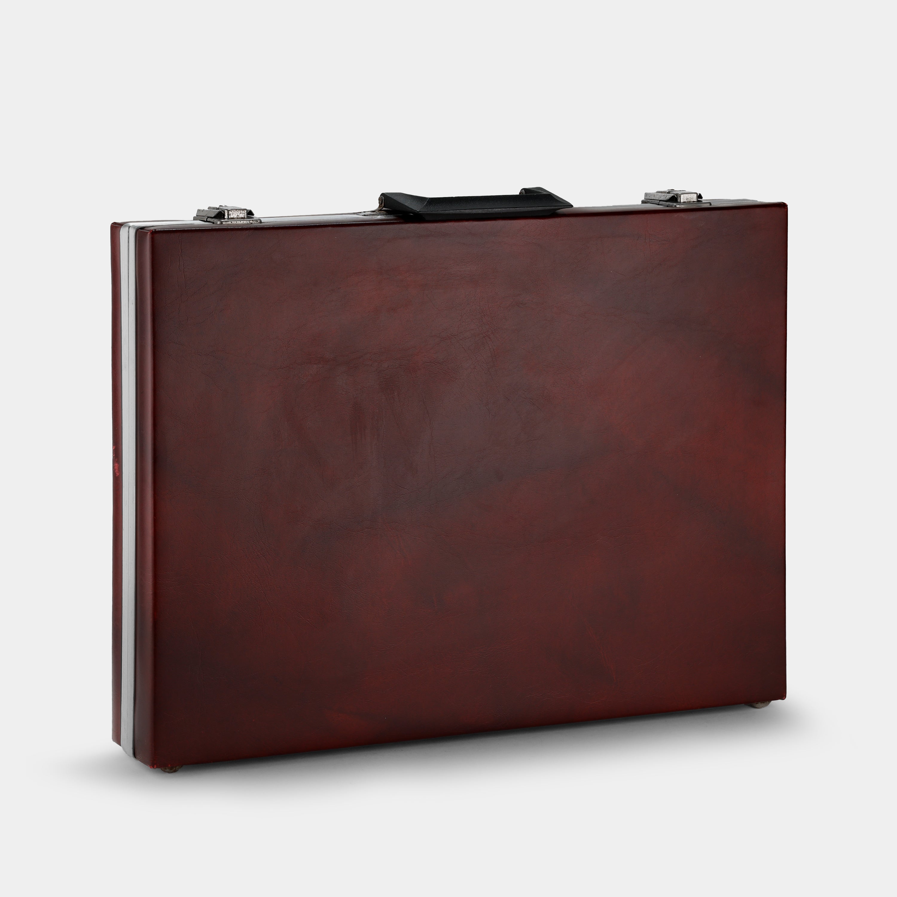 Red Vinyl Cassette Tape Storage Suitcase