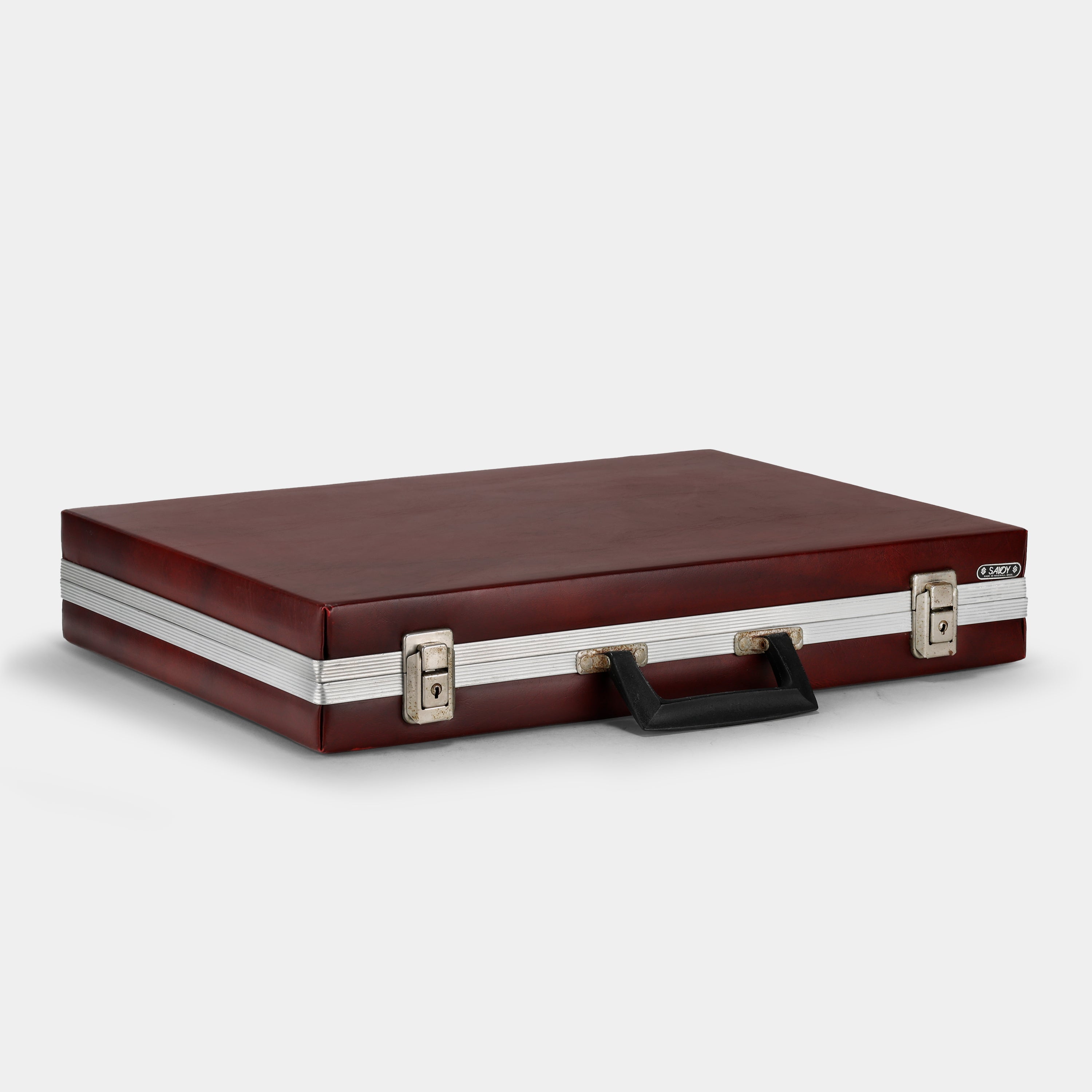 Red Vinyl Cassette Tape Storage Suitcase