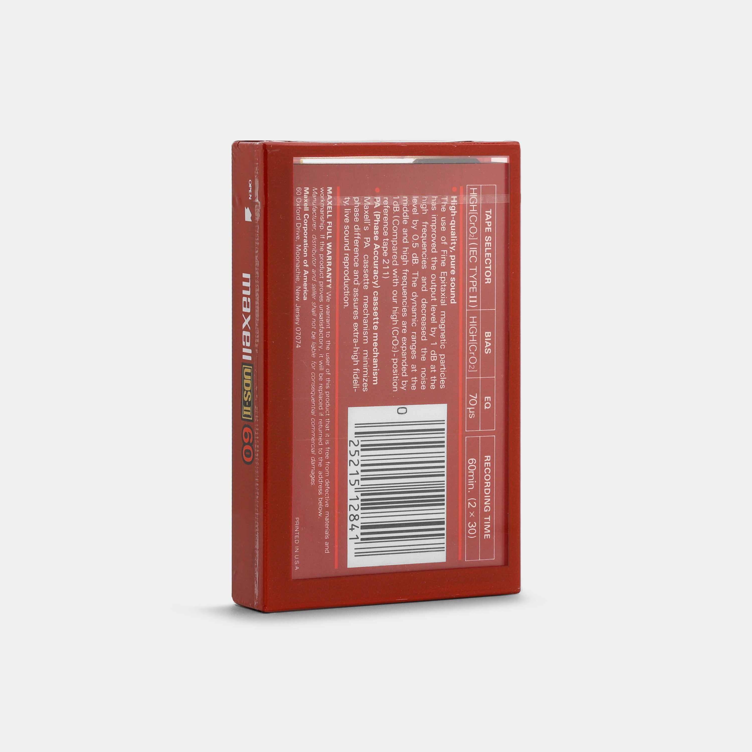 Maxell UDS-II Type II 60 Min Blank Cassette Tape
