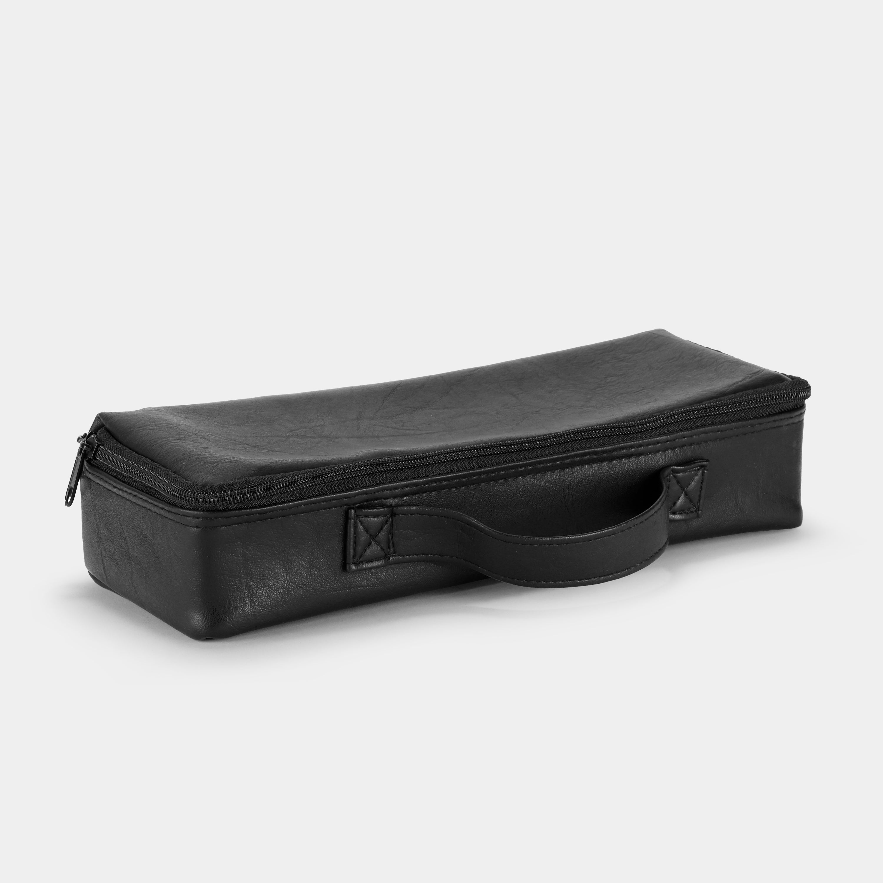 Black Leather Cassette Storage Carrying Case