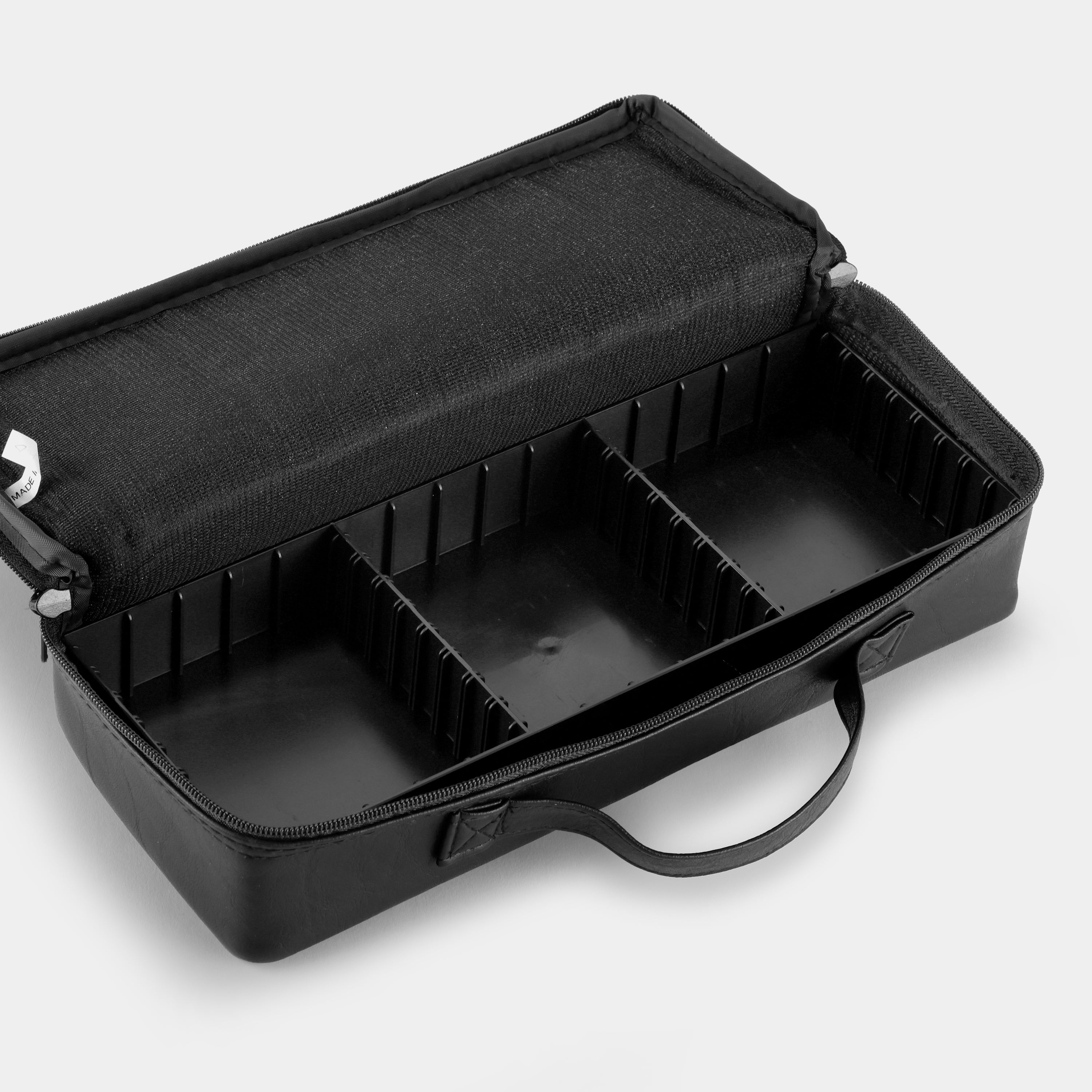 Black Leather Cassette Storage Carrying Case