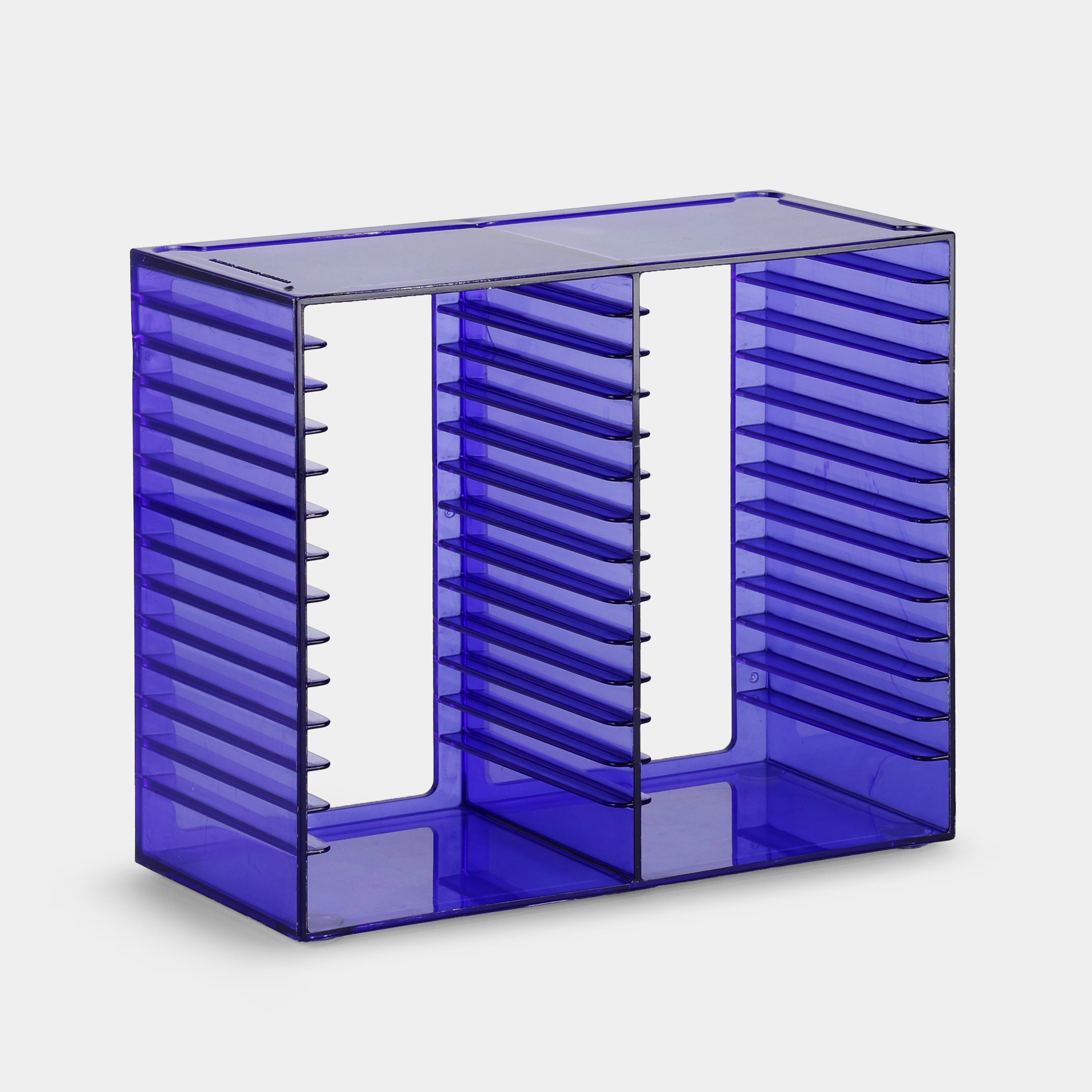 Transparent Blue CD Storage Rack