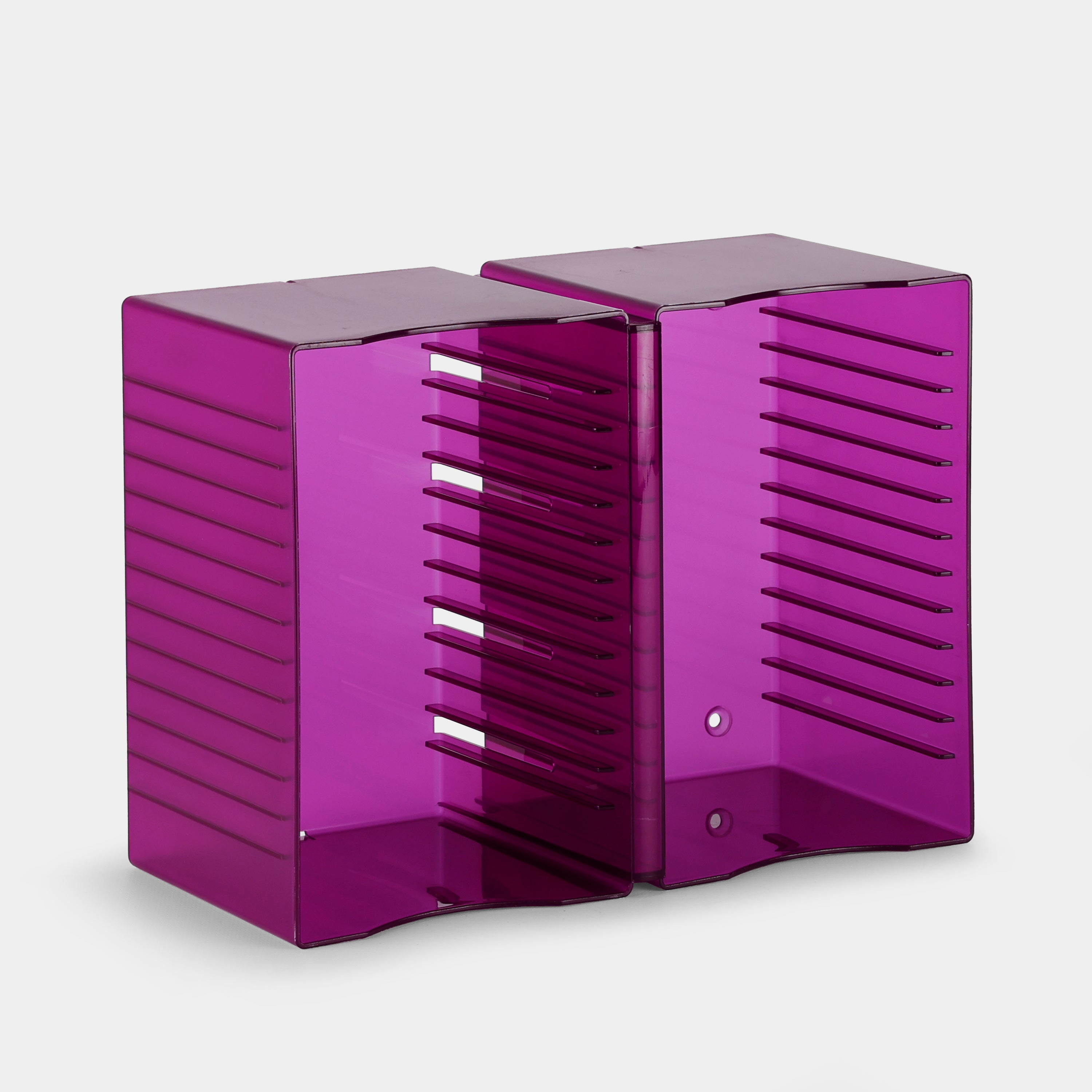 Transparent Purple CD Storage Rack