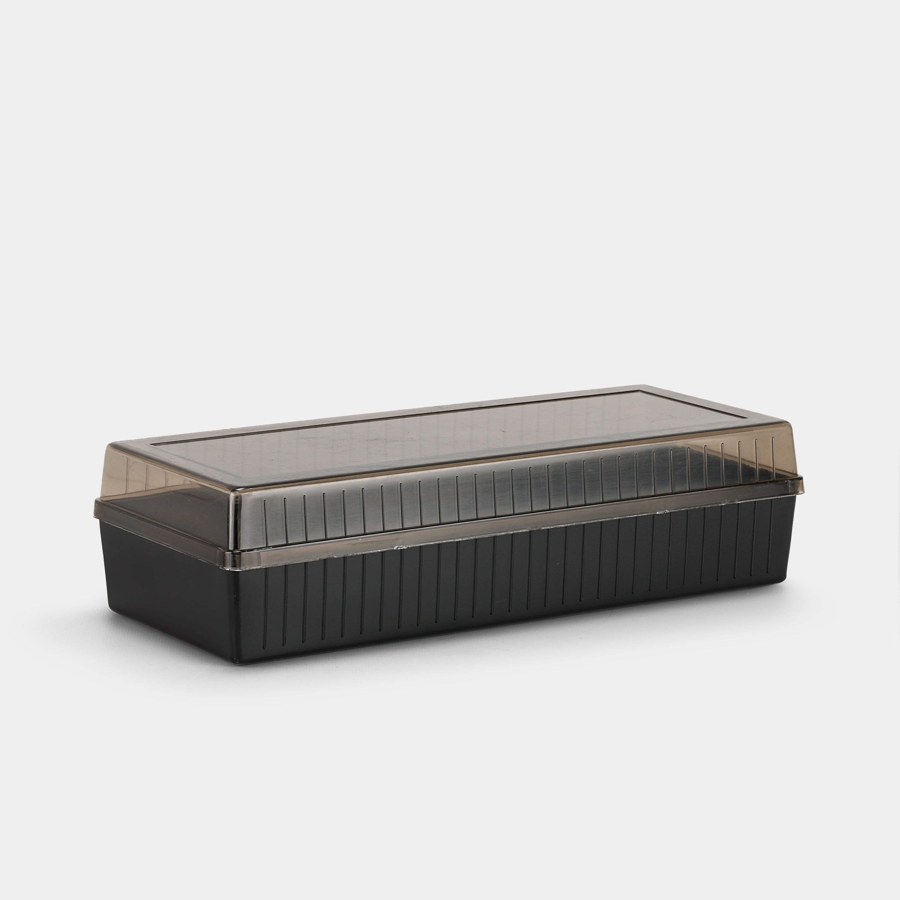 Black Cassette Storage Case With Transparent Lid