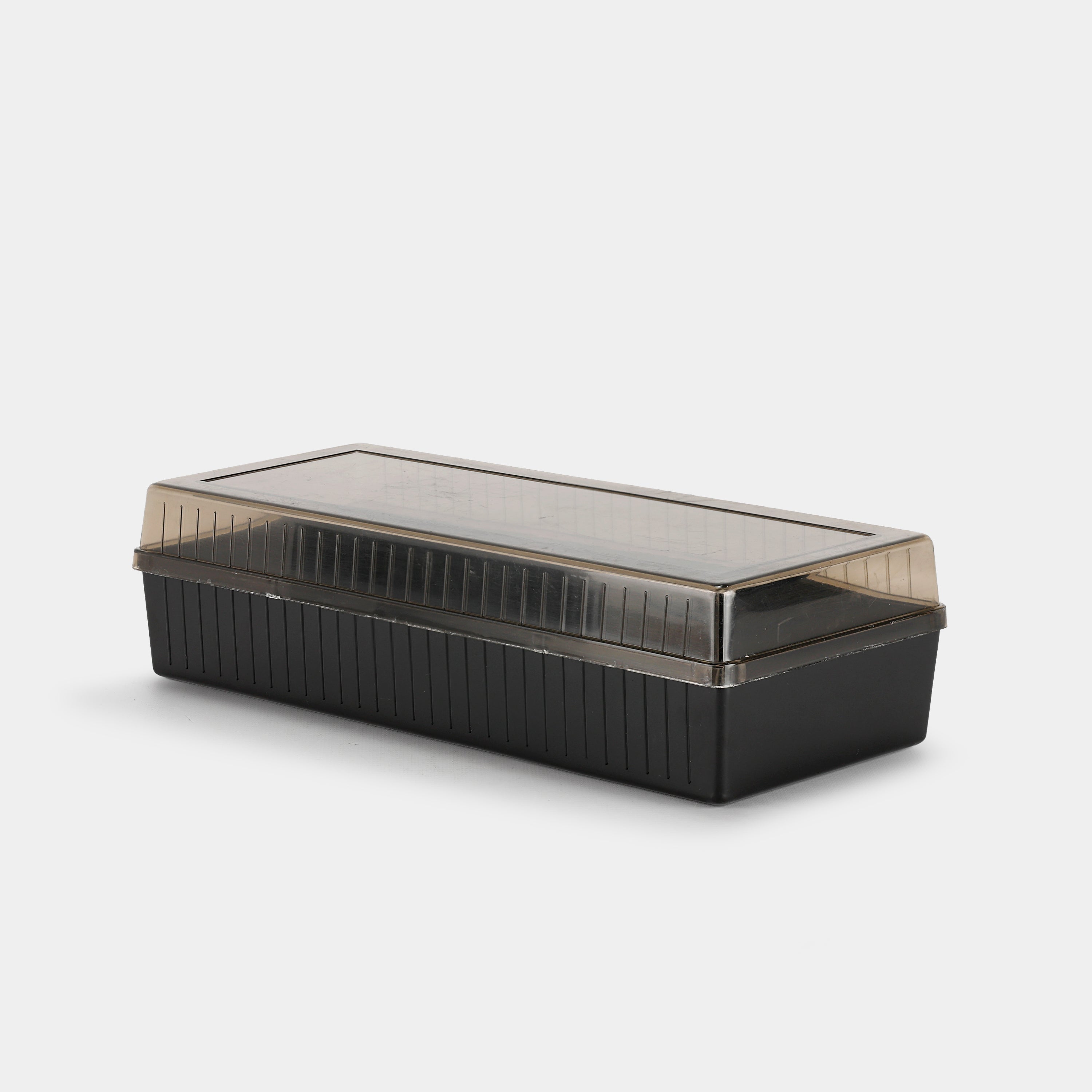 Black Cassette Storage Case With Transparent Lid