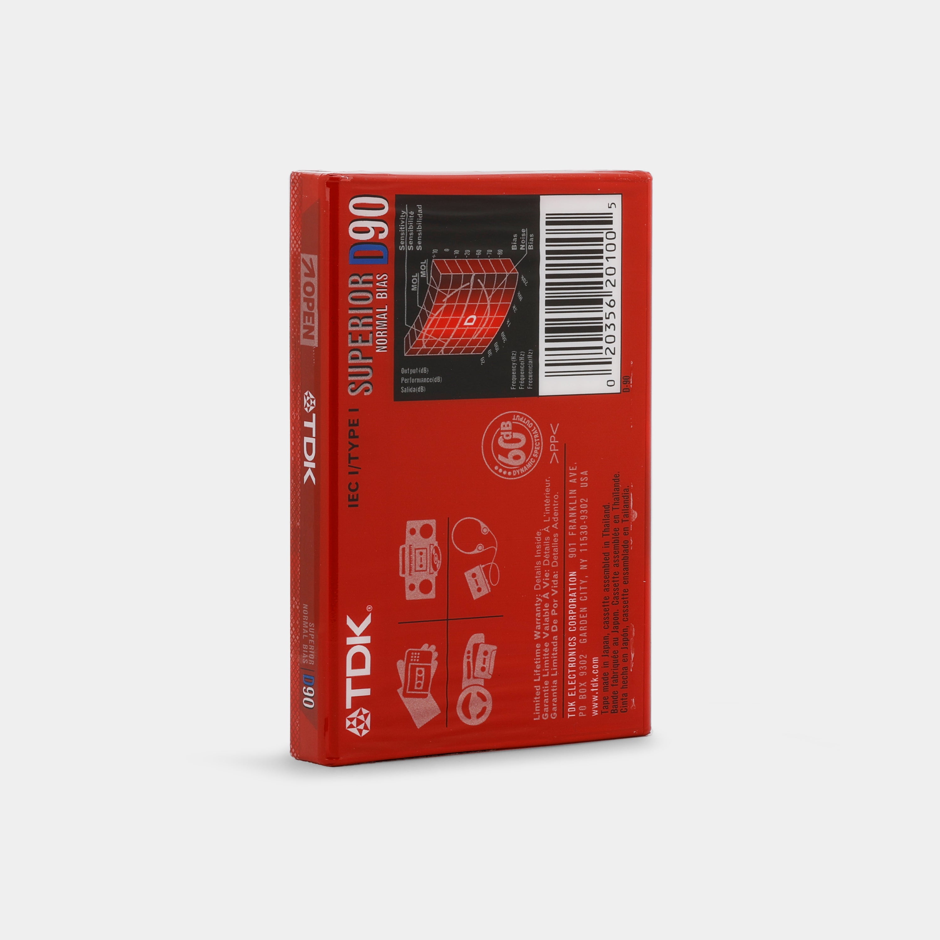 TDK Superior D90 Type I 90 Min Blank Cassette Tape