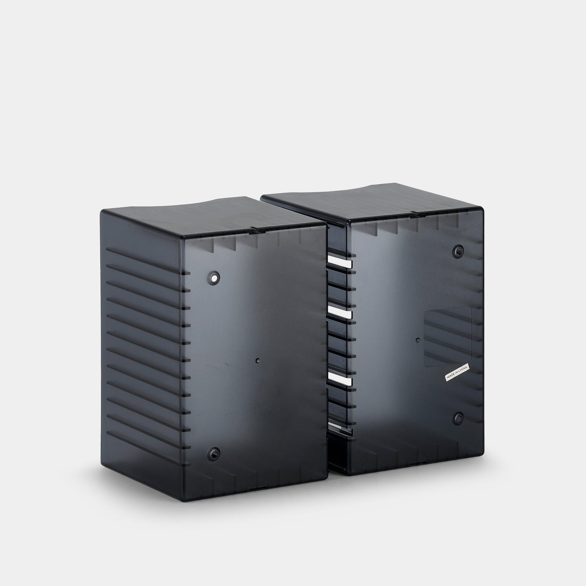 Transparent Black DVD and CD Storage Rack