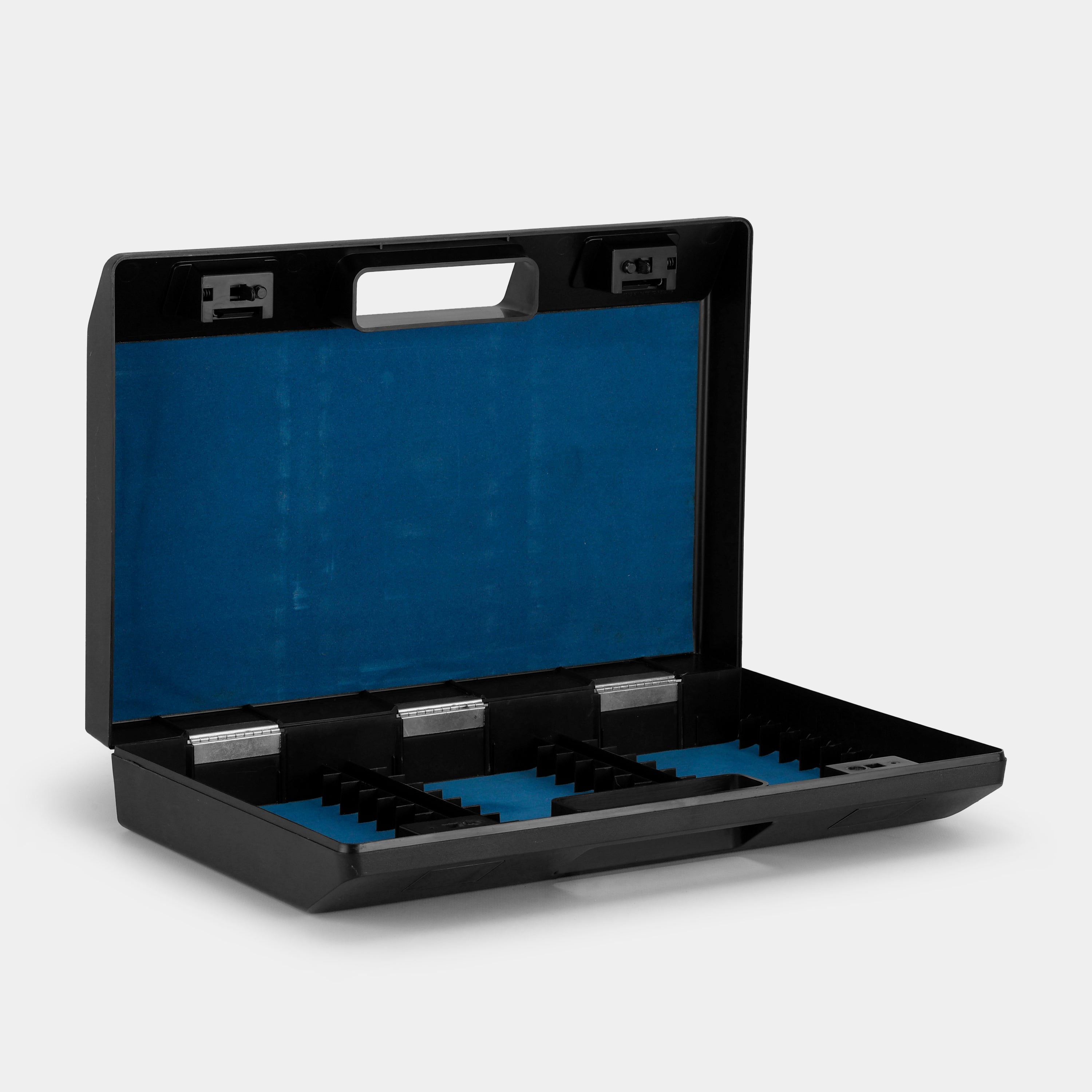 Black and Silver Cassette Storage Carrying Case