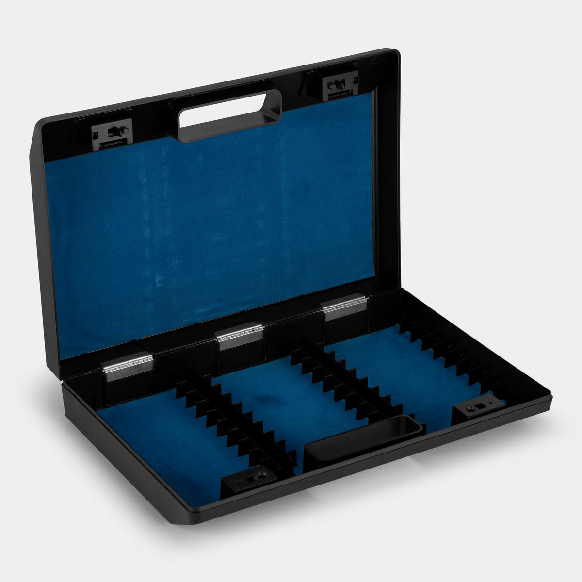 Black and Silver Cassette Storage Carrying Case