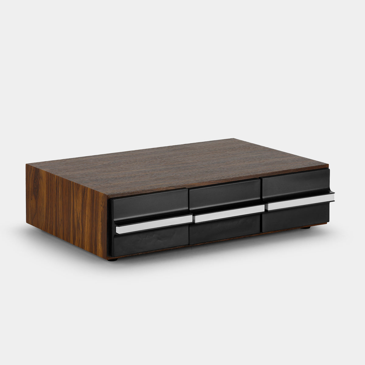 Kenmark Industrial Co. Dark Wood Cassette Tape Storage Drawers
