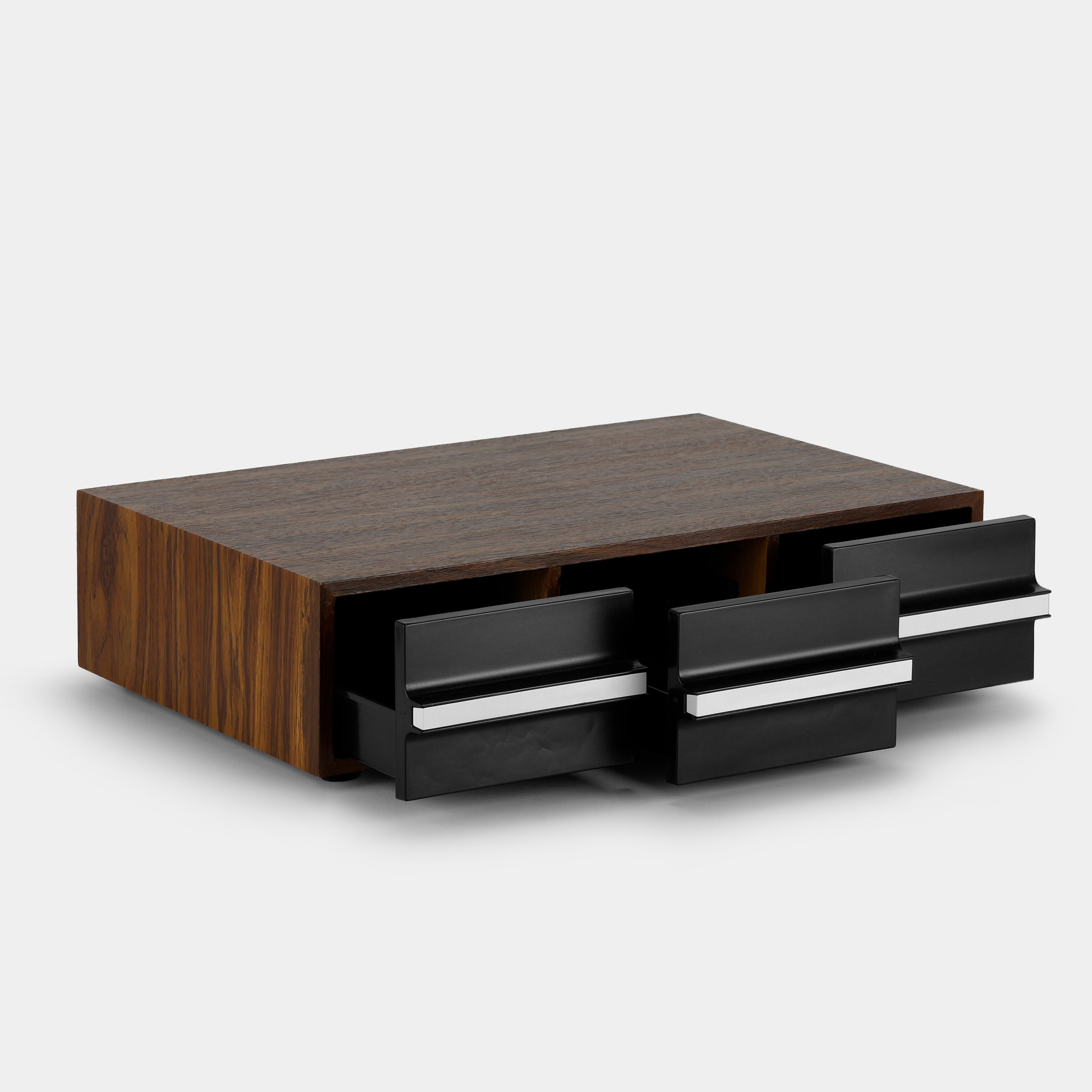 Kenmark Industrial Co. Dark Wood Cassette Tape Storage Drawers