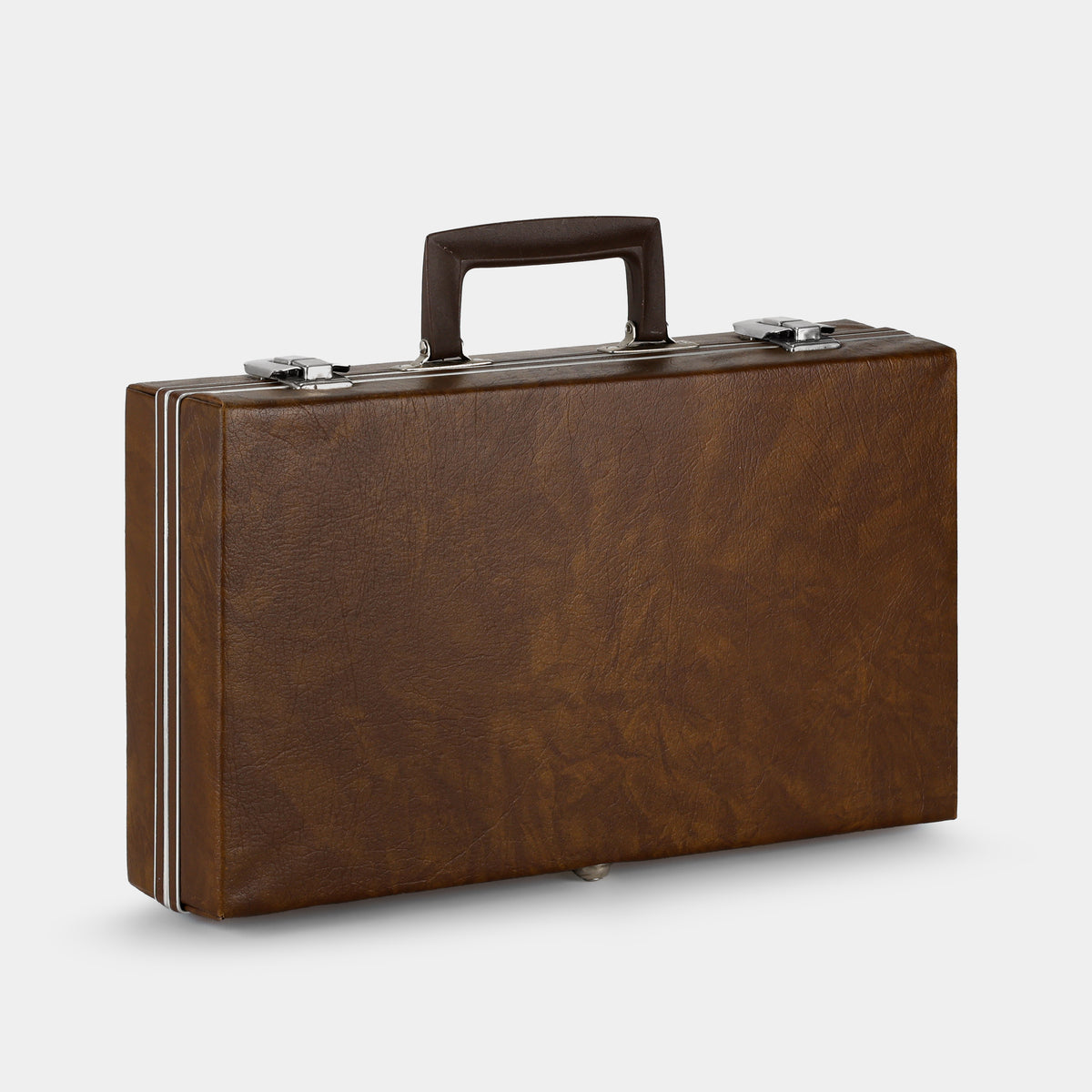 Brown Leather Cassette Storage Carrying Case