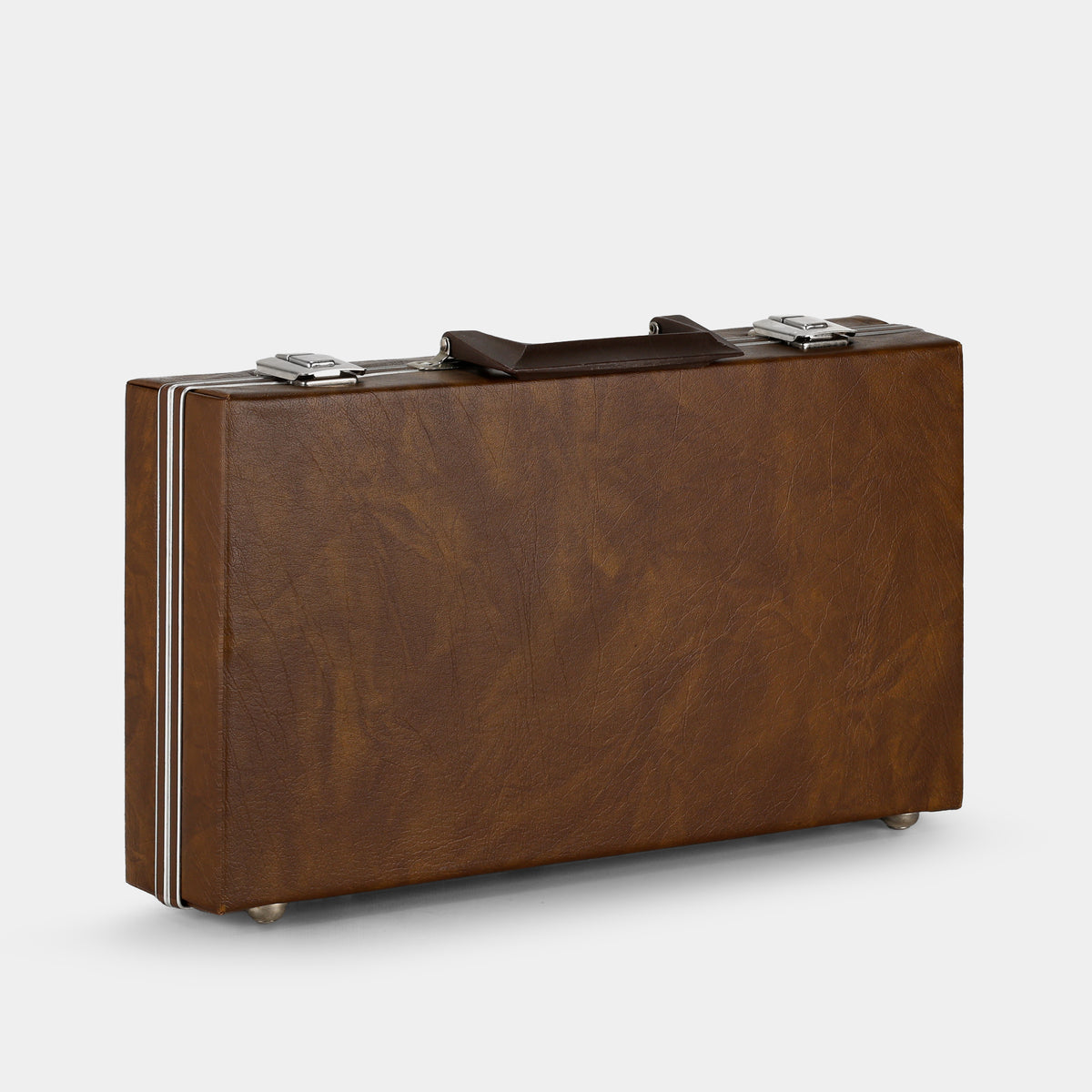 Brown Leather Cassette Storage Carrying Case