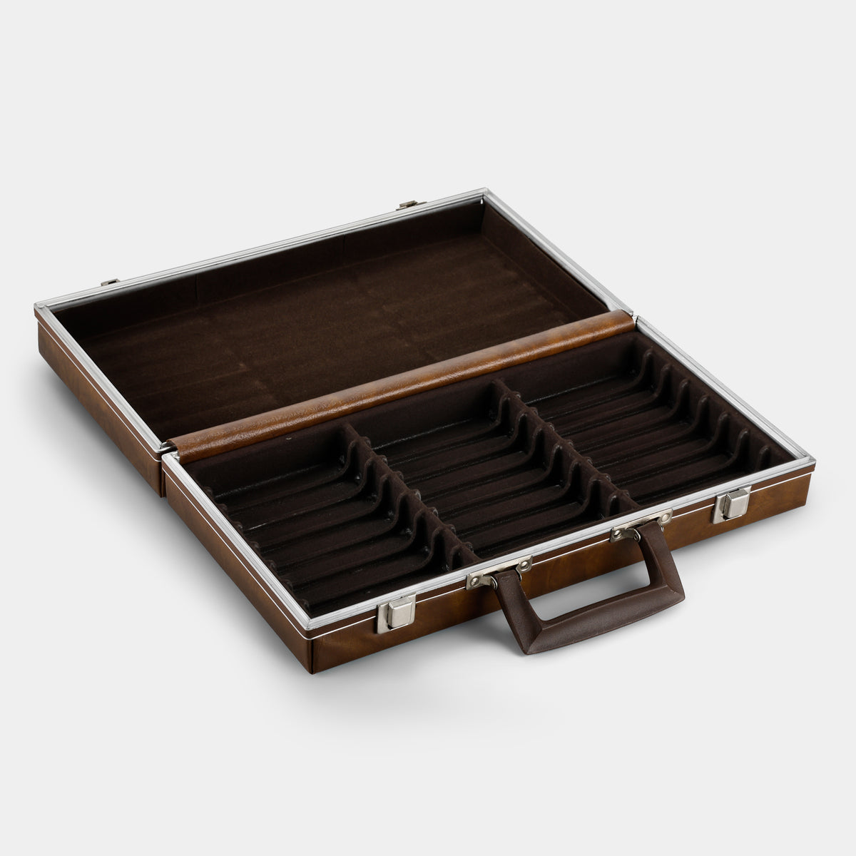 Brown Leather Cassette Storage Carrying Case