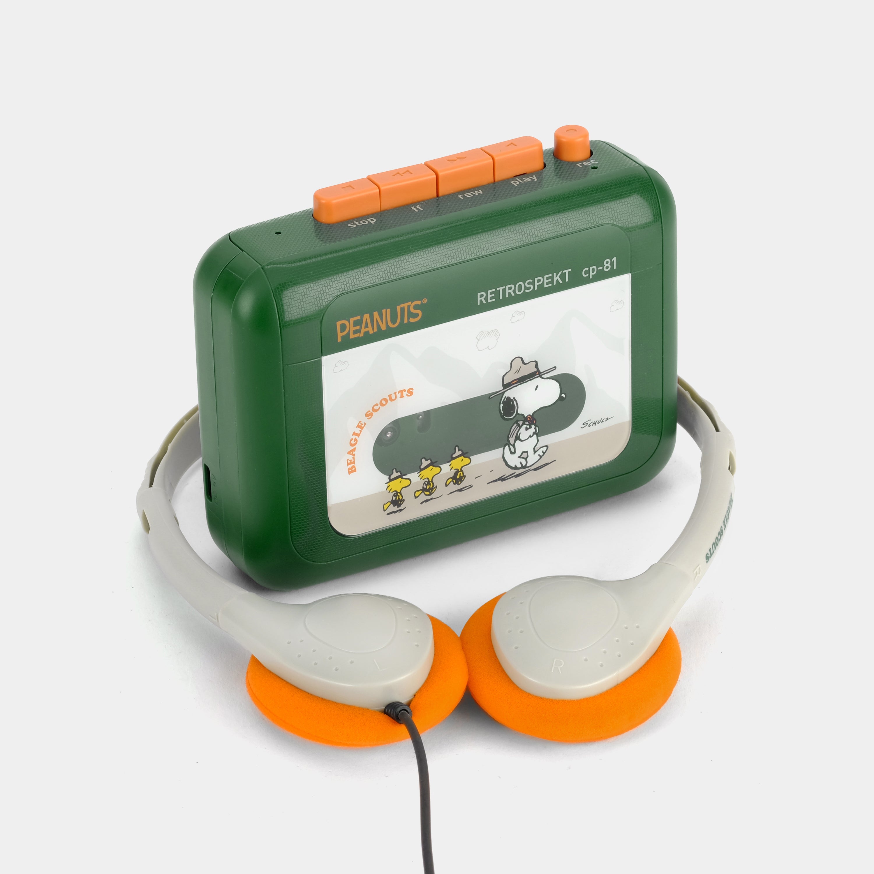 *Preorder* Peanuts Beagle Scouts Retrospekt CP-81 Portable Cassette Player