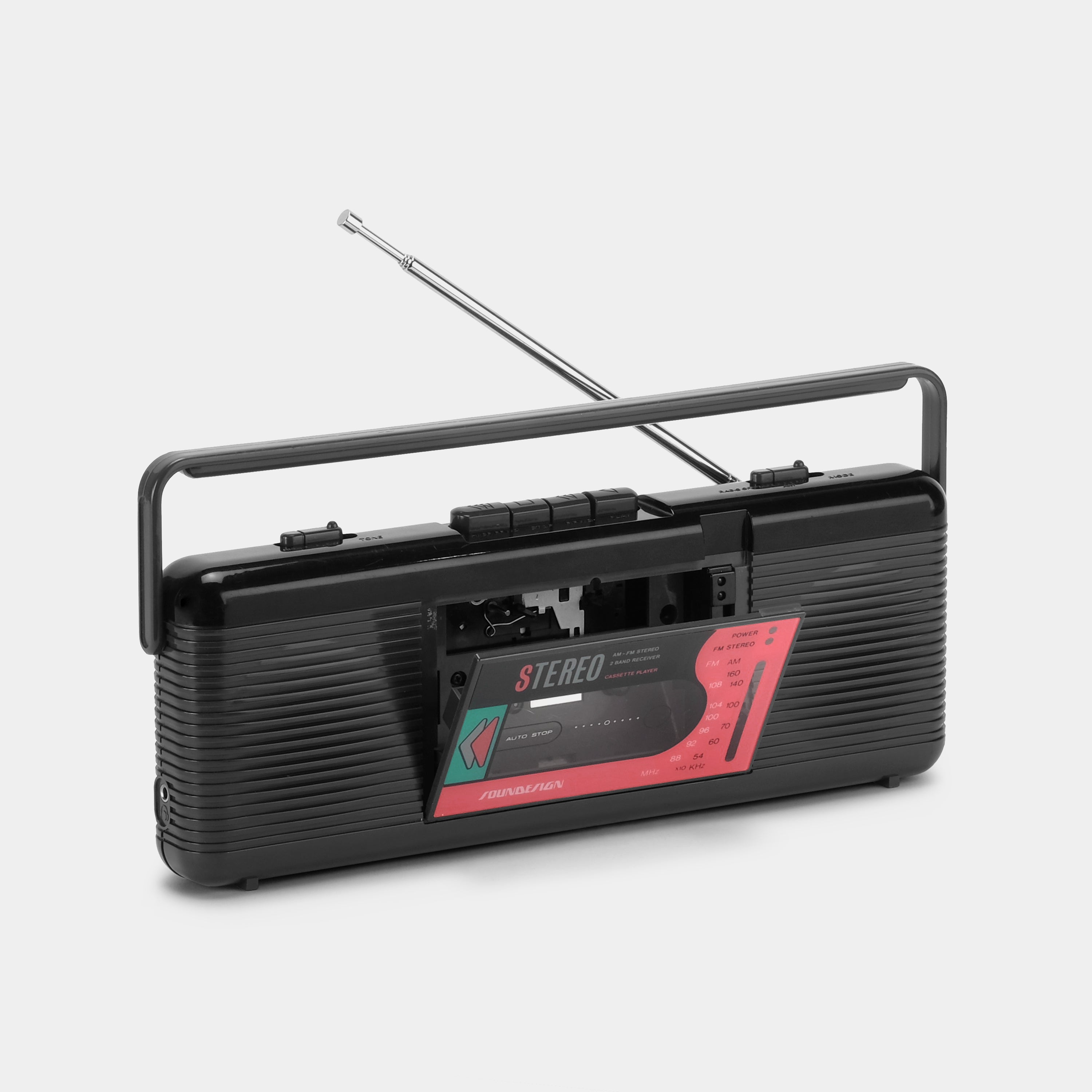Soundesign 4611 AM/FM Stereo Boombox Cassette Player