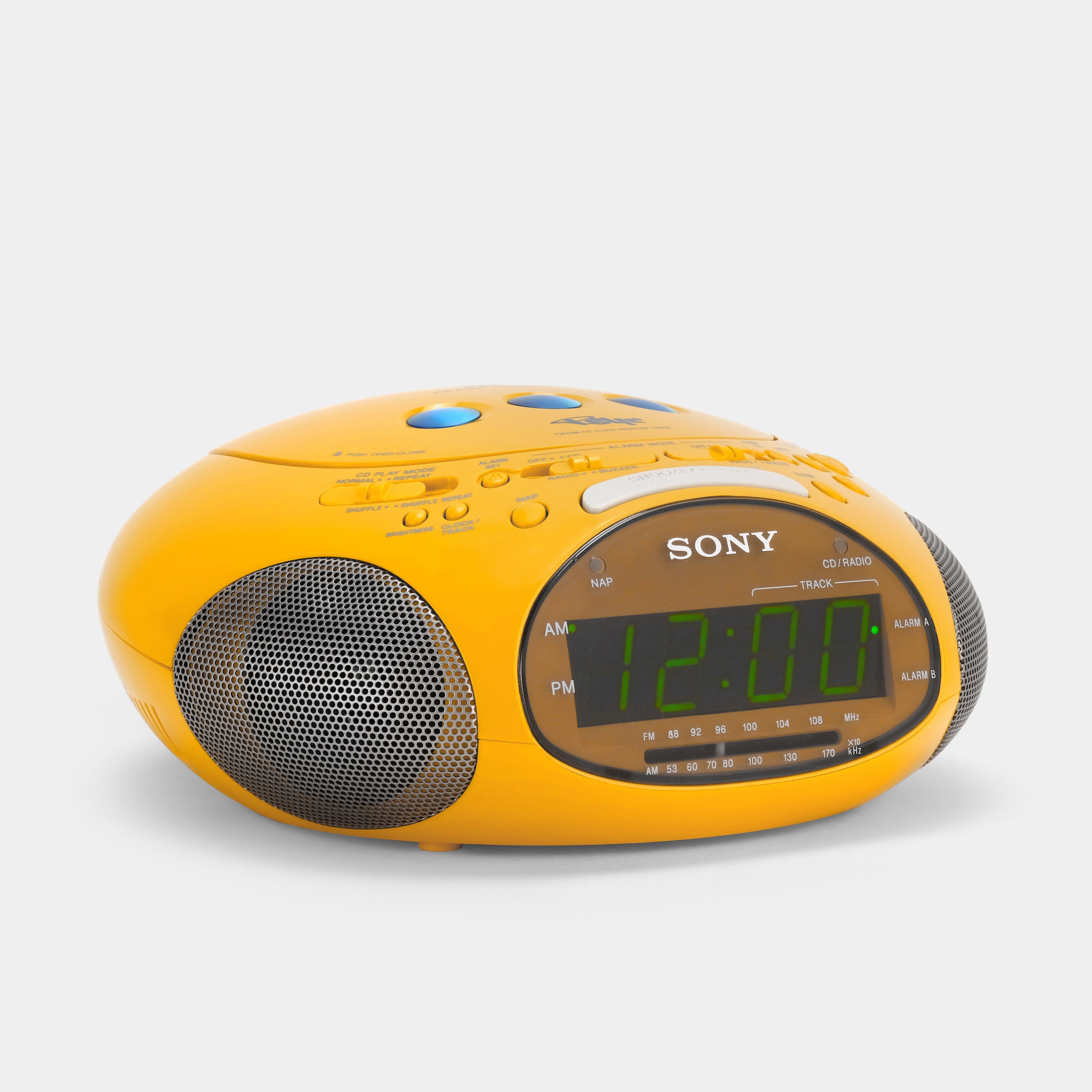 Sony Psyc ICF-CD831 Yellow Dream Machine AM/FM CD Clock Radio