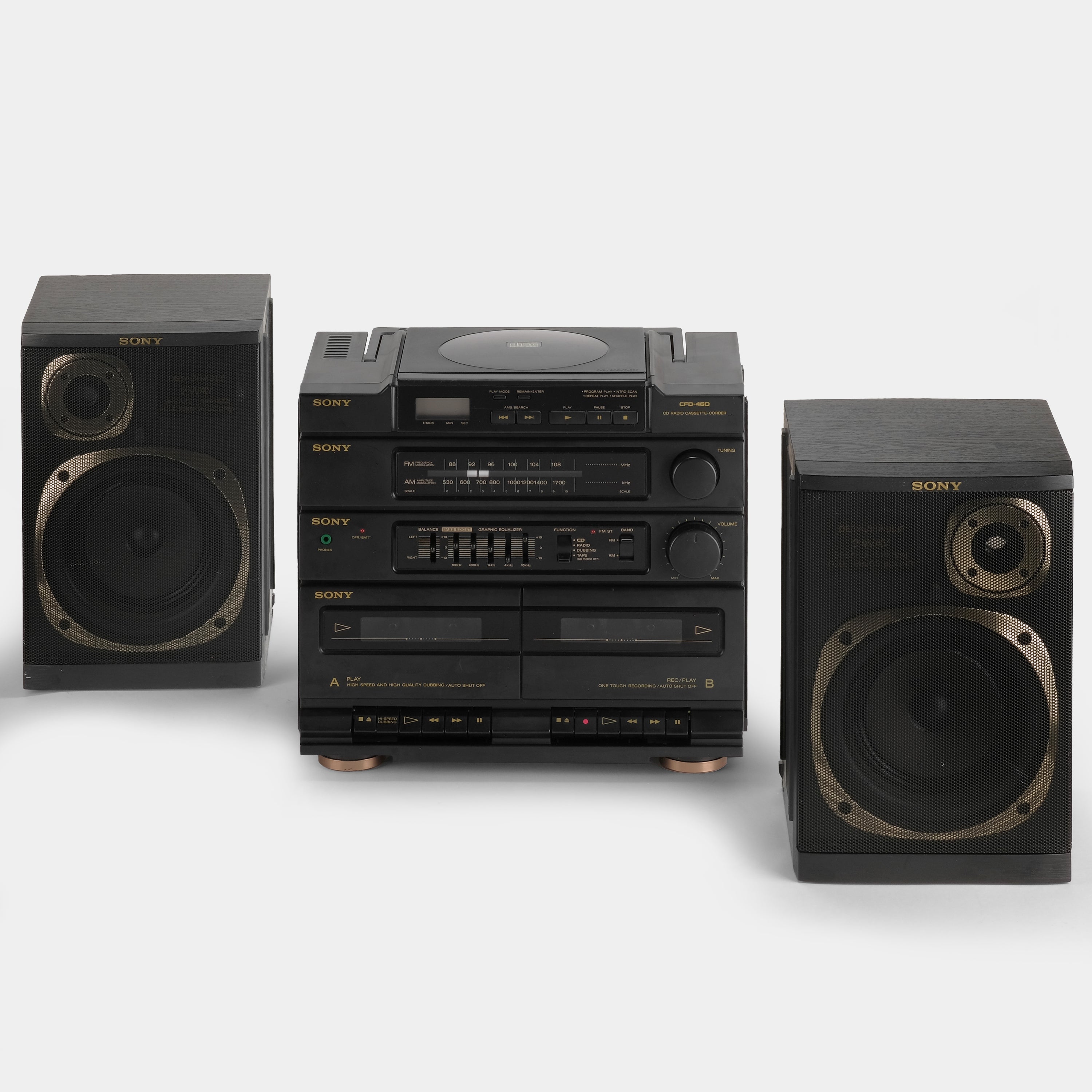 Sony CFD-460 AM/FM Boombox CD/Cassette-Corder and Player