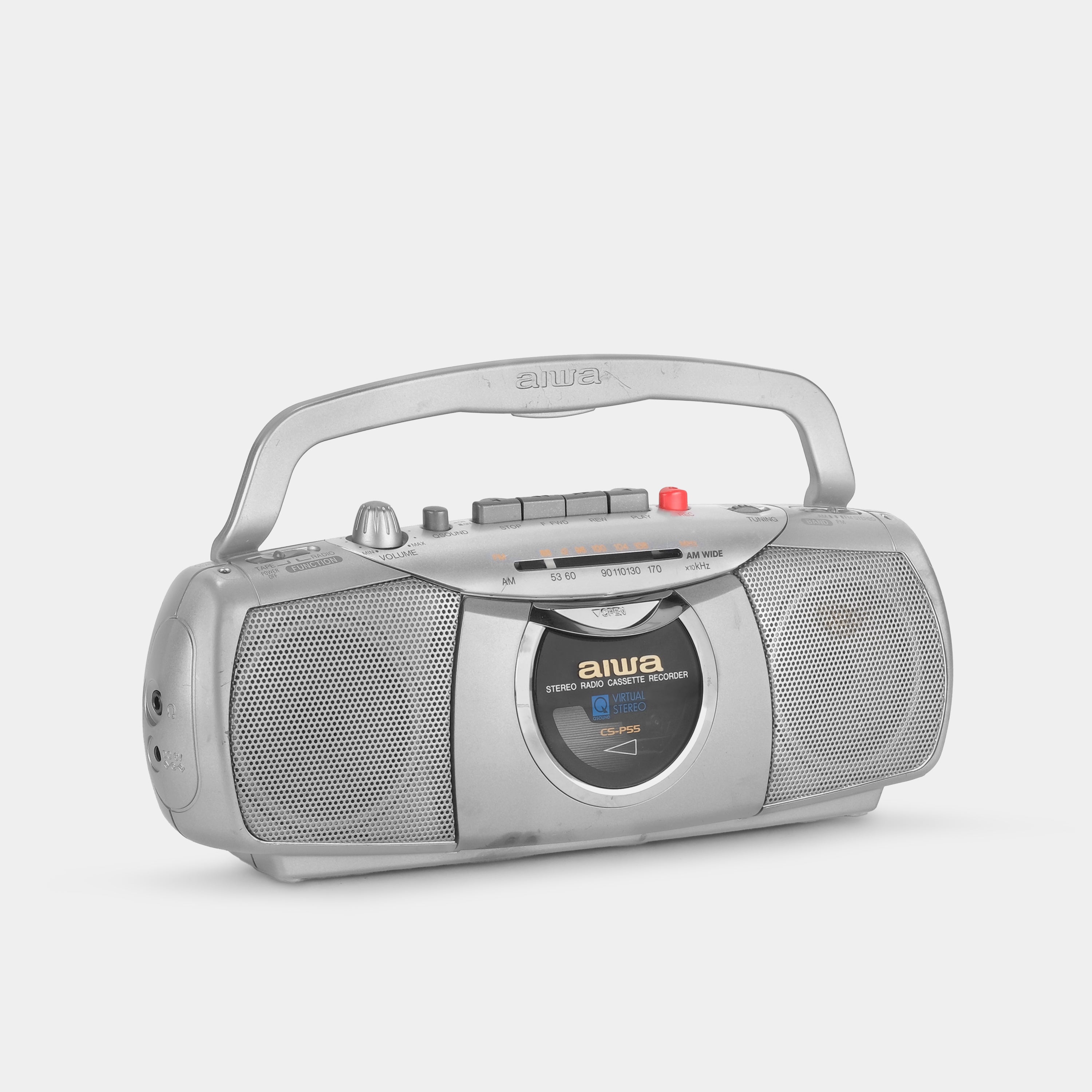 Aiwa CS-P55 Stereo Boombox Cassette Recorder and Player