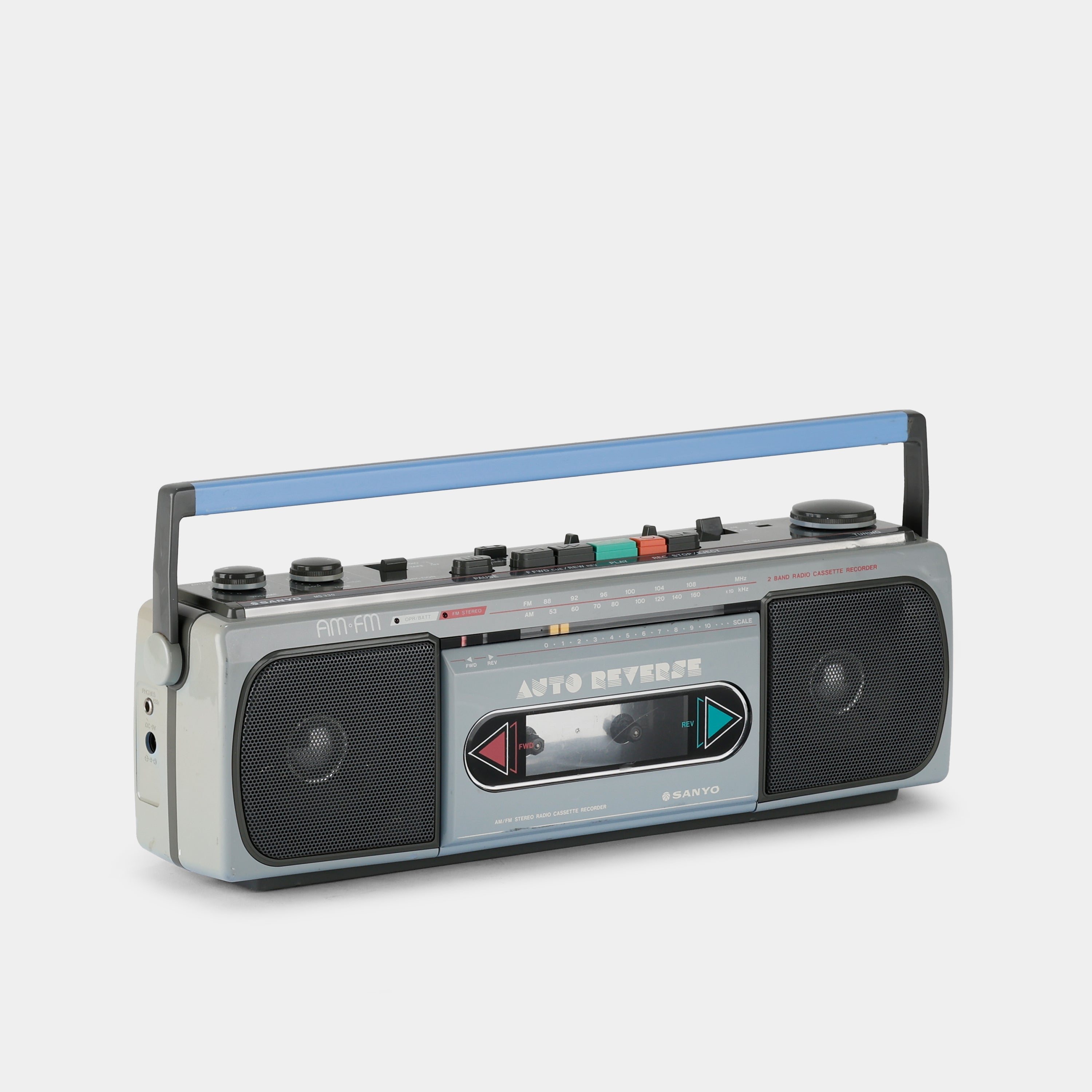 Sanyo MS330 AM/FM Boombox Cassette Recorder and Player