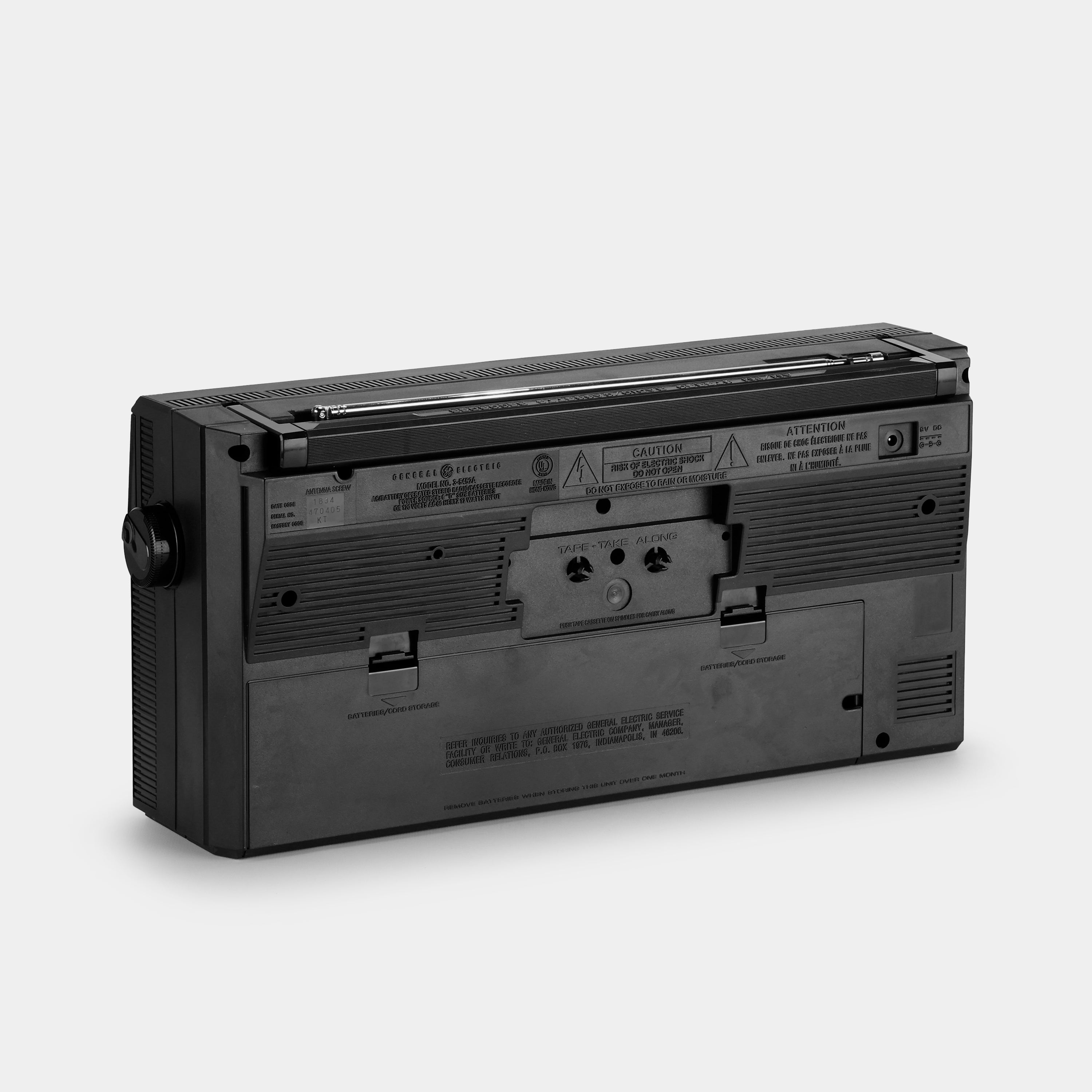General Electric Model No. 3-5452A Boombox Radio and Cassette Player